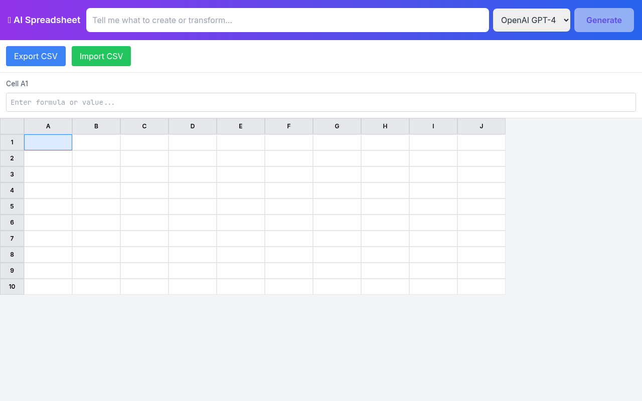 aispreadsheet app