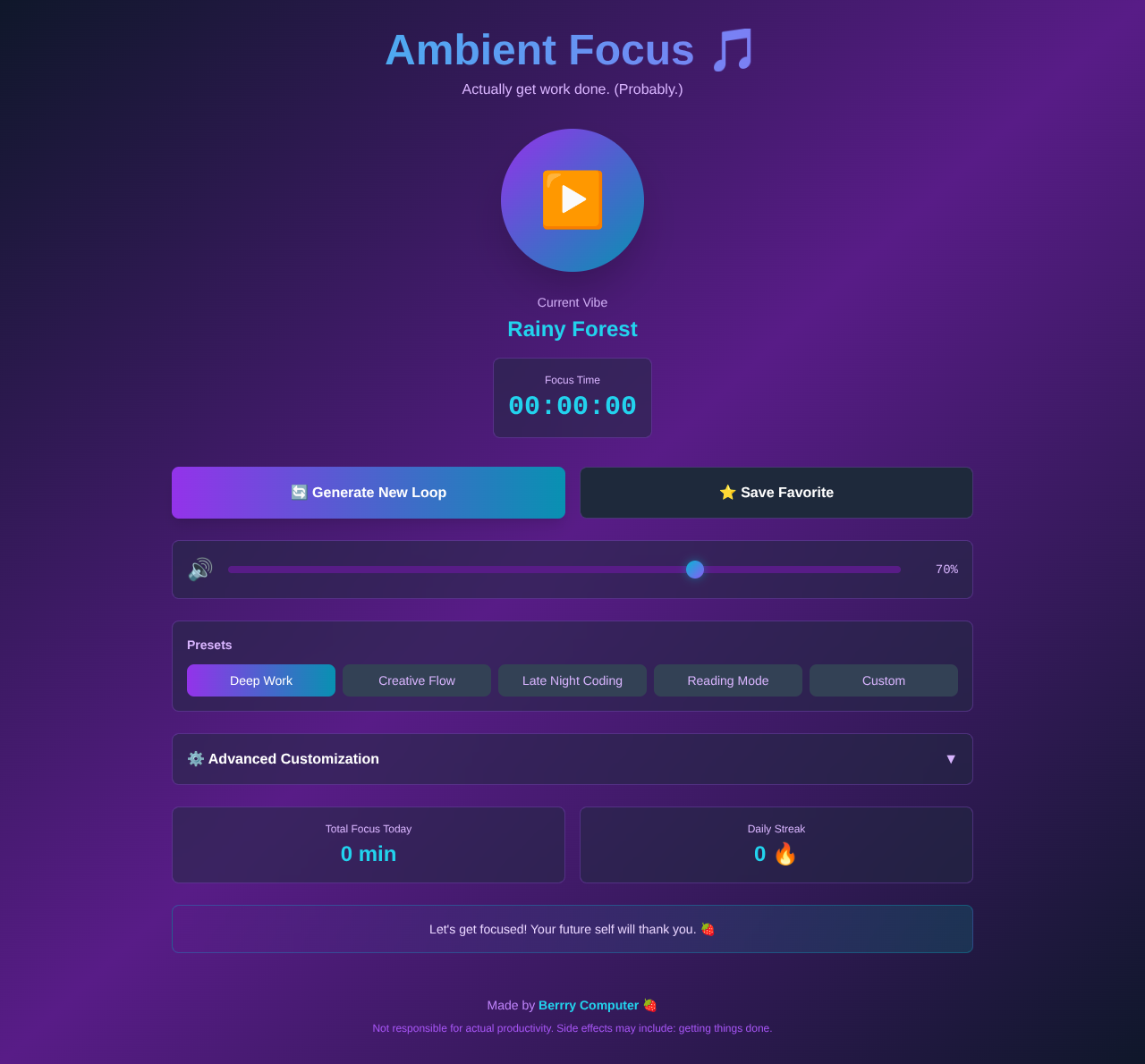 ambientfocus app
