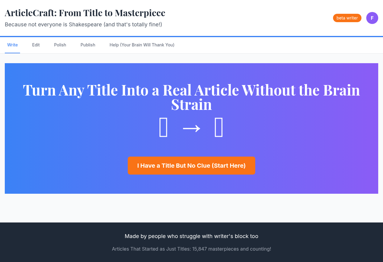 articlecraft app