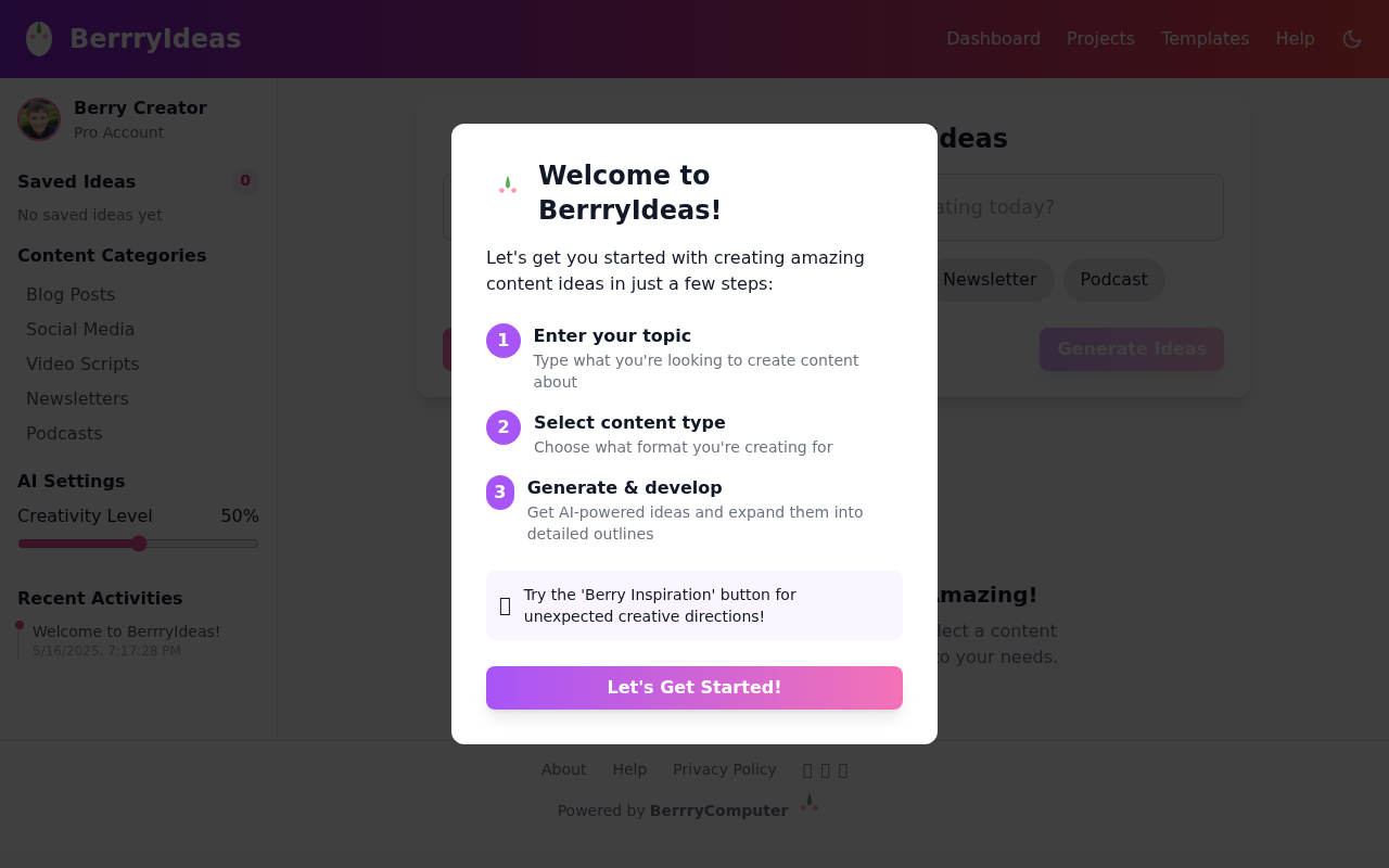 berryideas app
