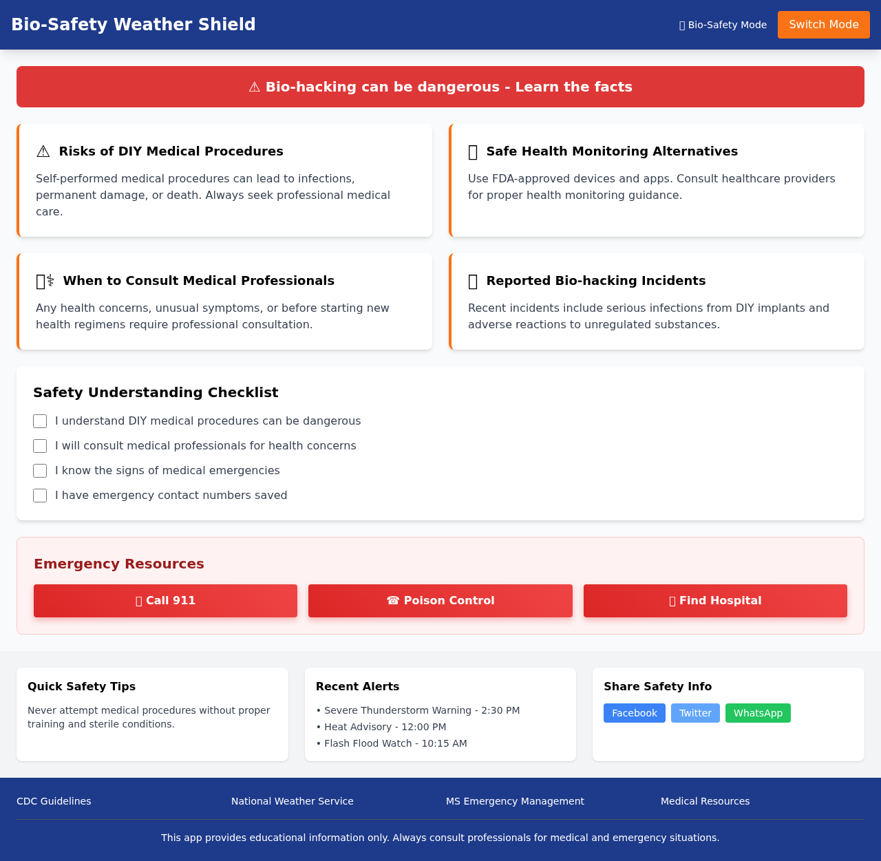 biosafety app