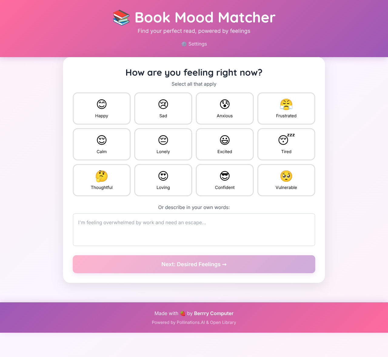 bookmood app
