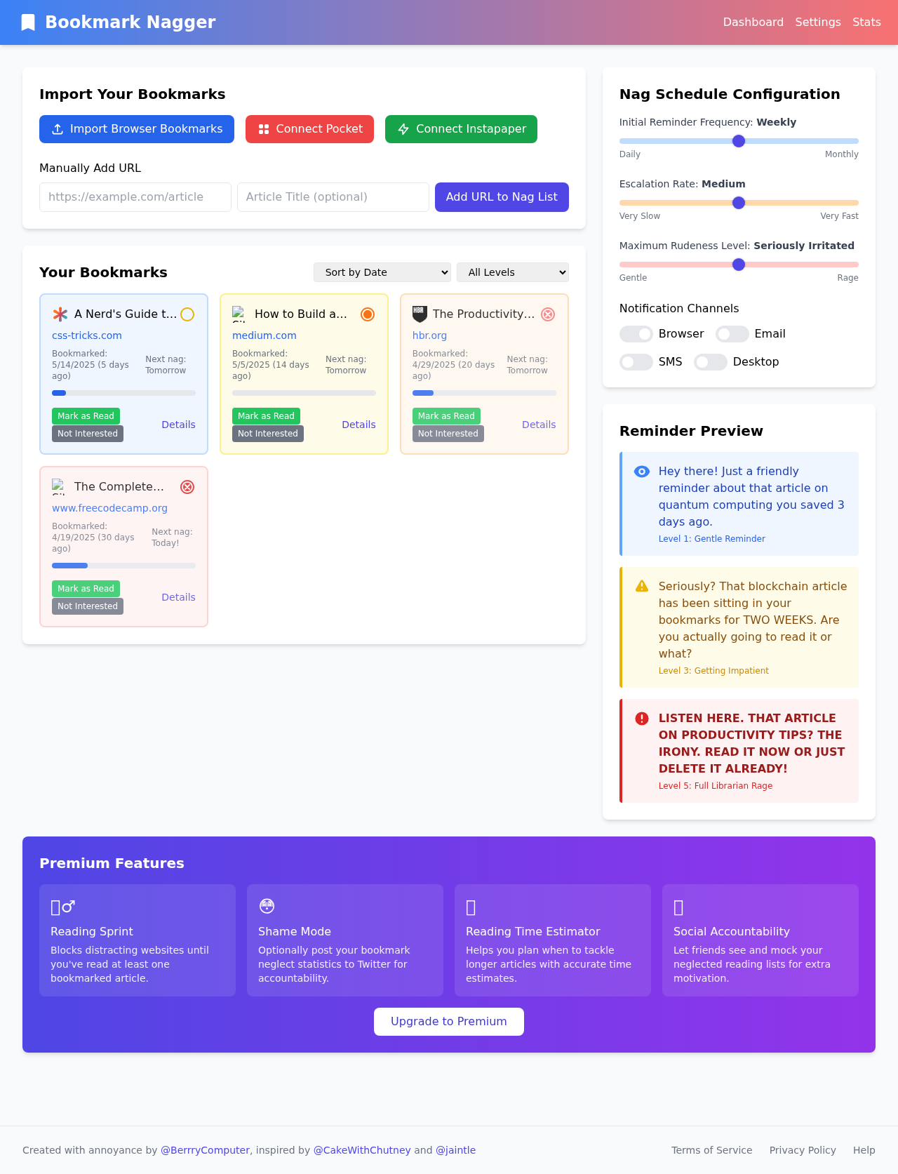 booknagger app