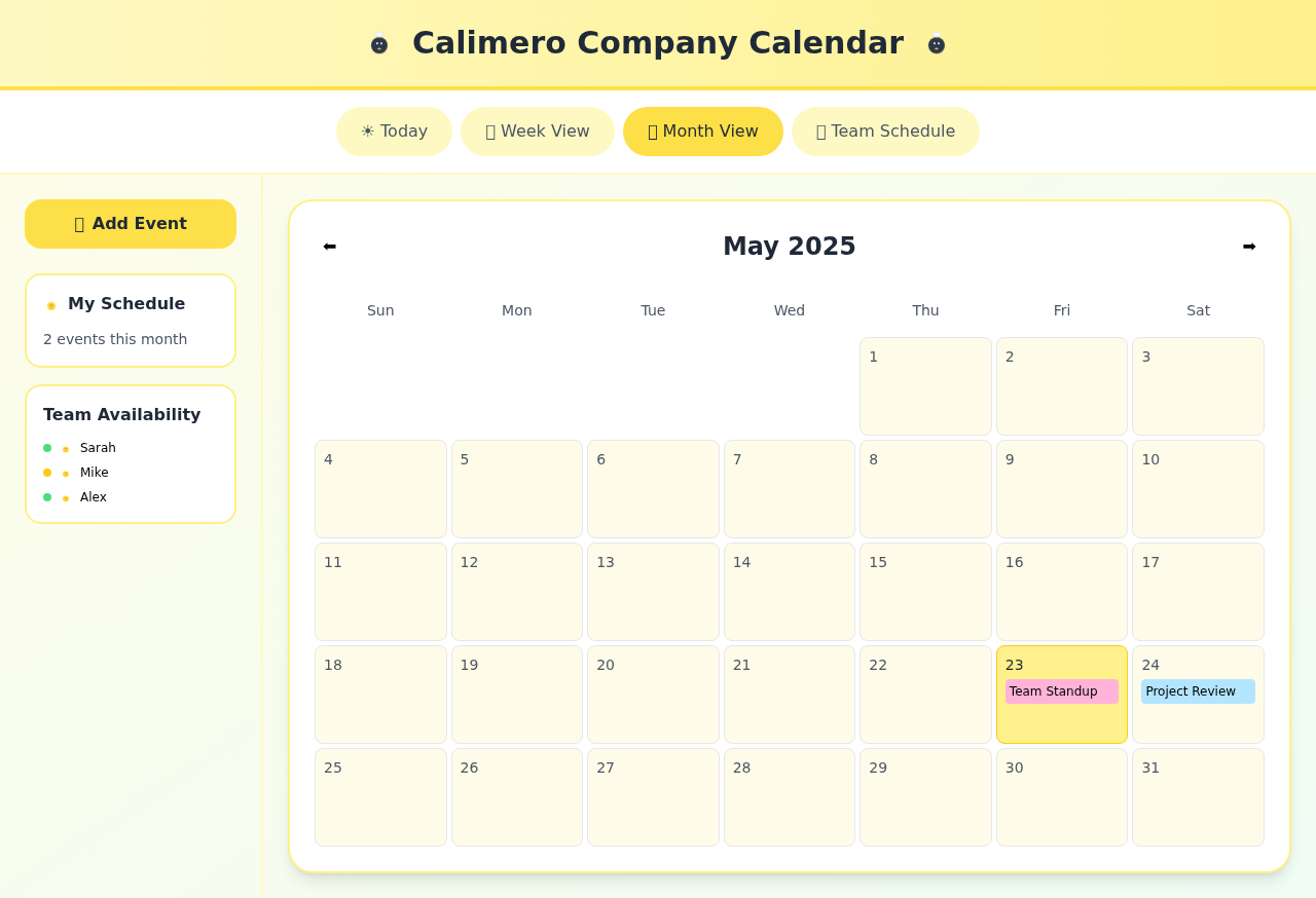 calimero-cal app