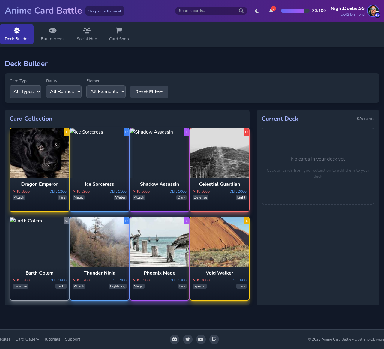 cardduelist app