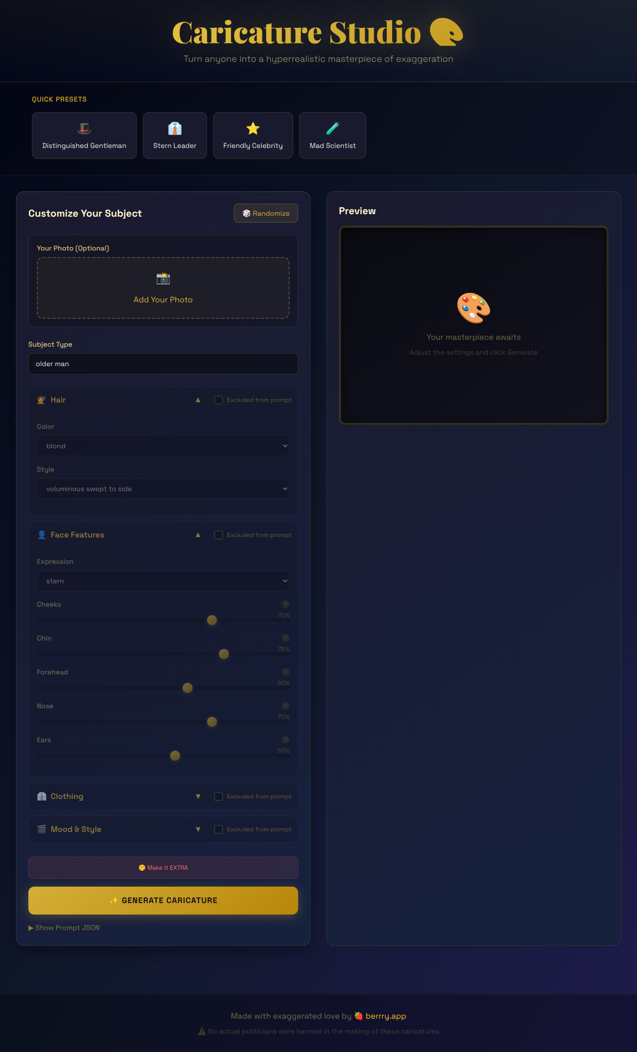 caricature-studio app