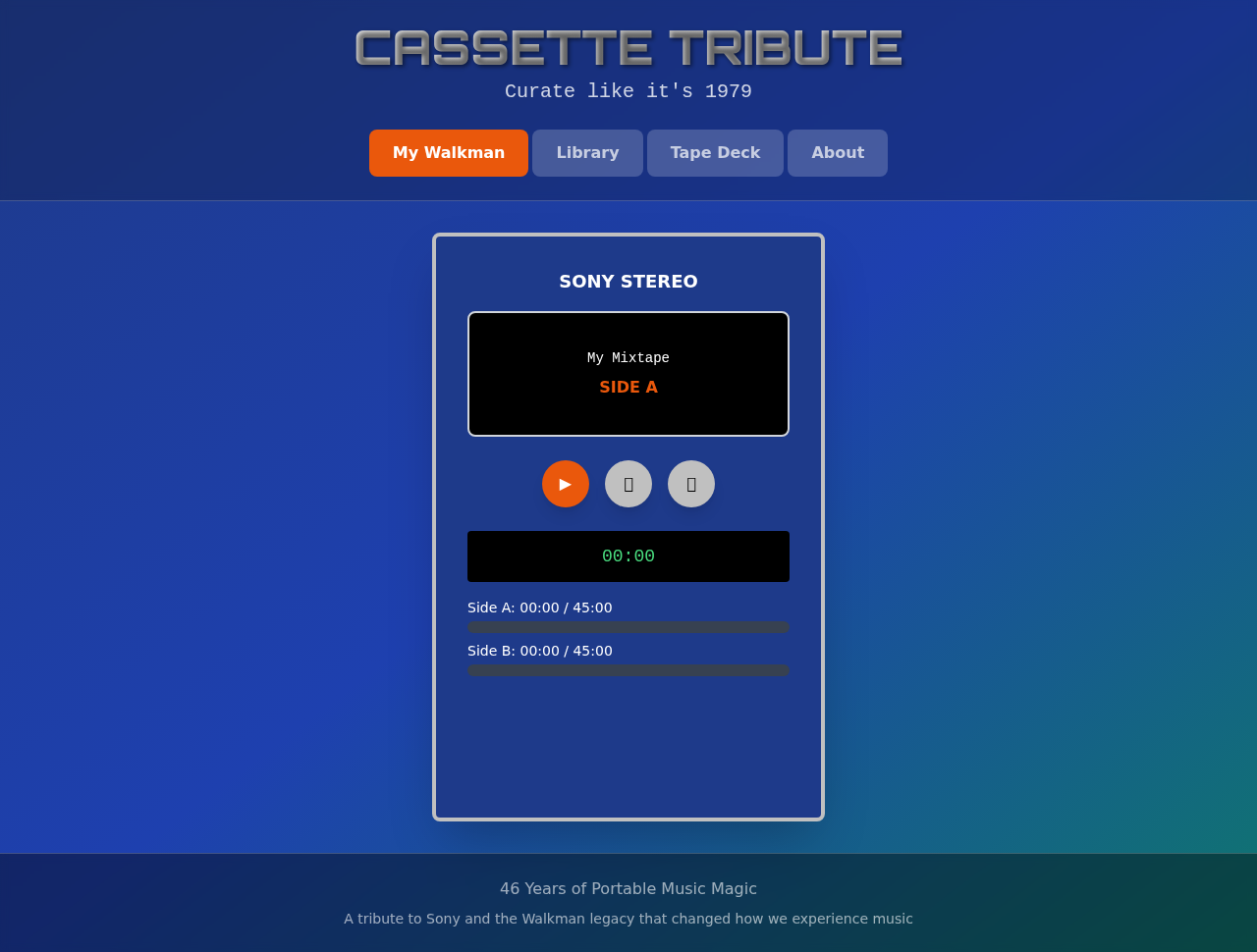 cassette-tribute app
