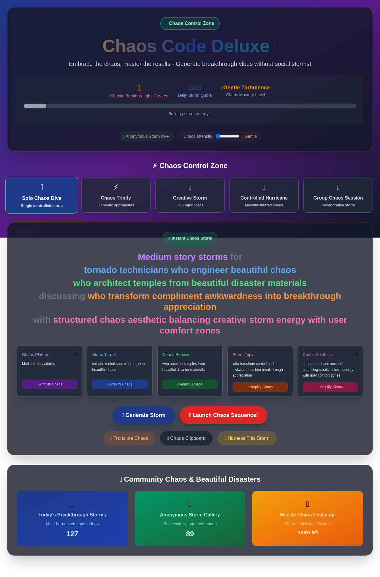 chaoscodestore app