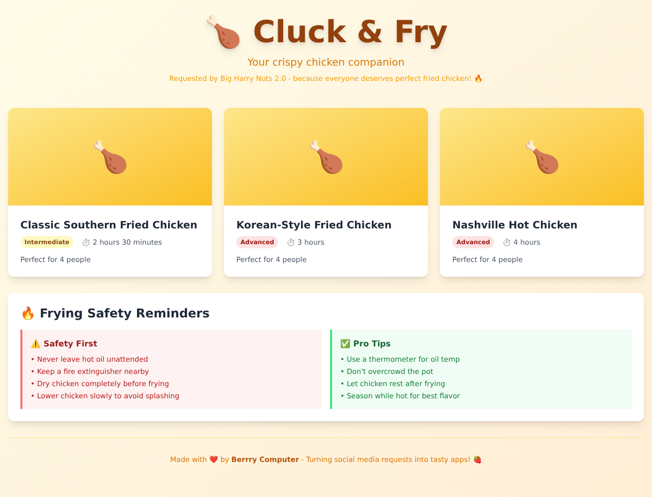 cluckandfry app