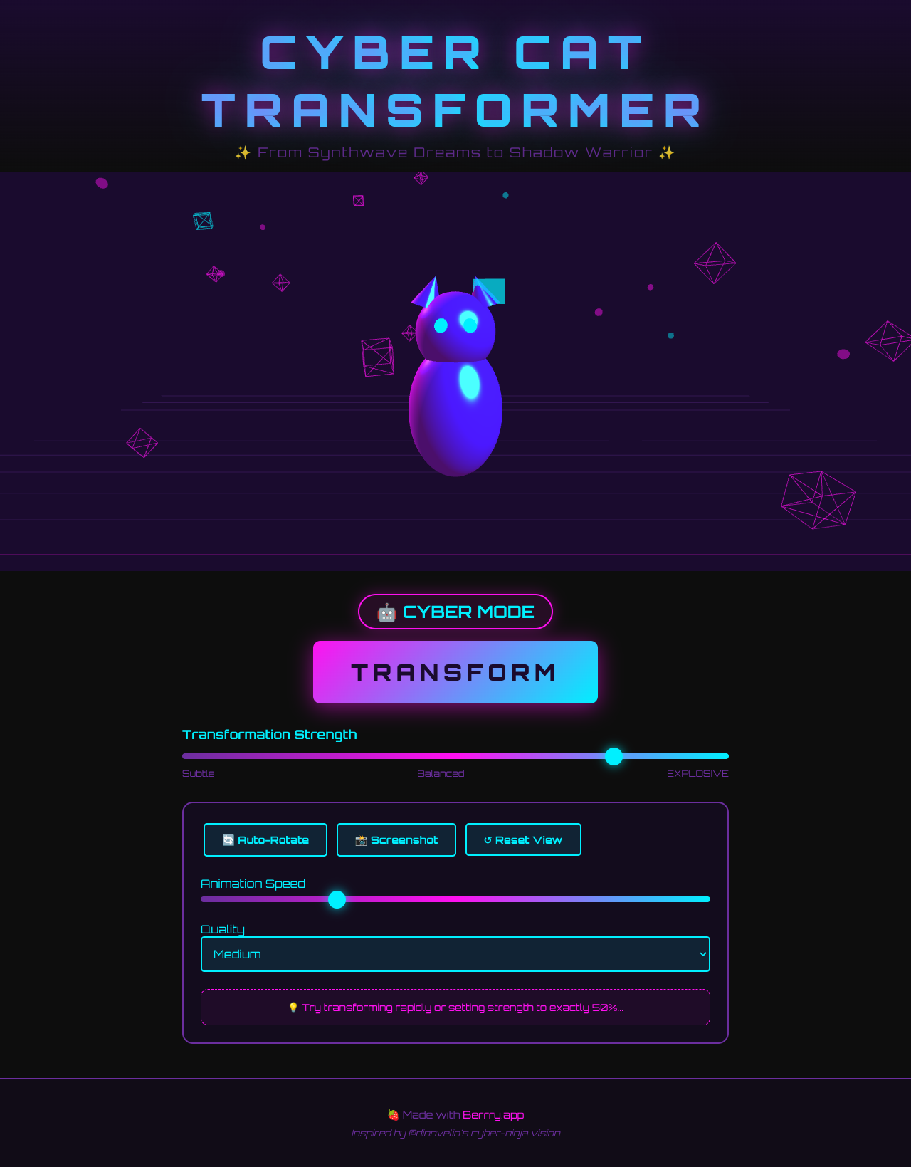 cybercattransform app