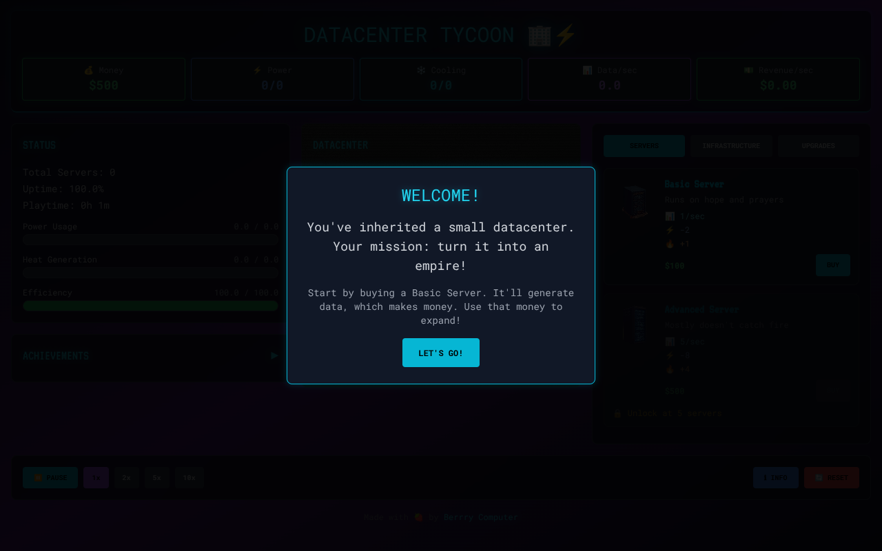 datacentertycoon app