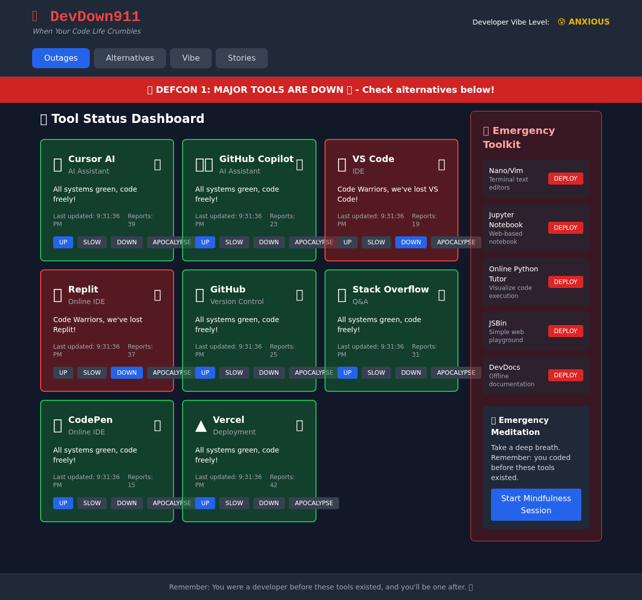 devdown911 app