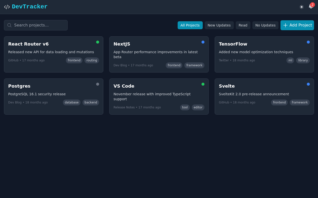 devtracker app