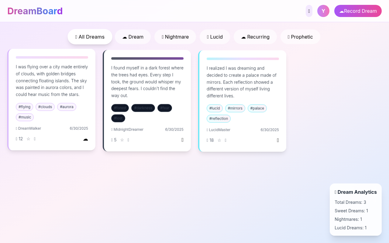 dreamboard app