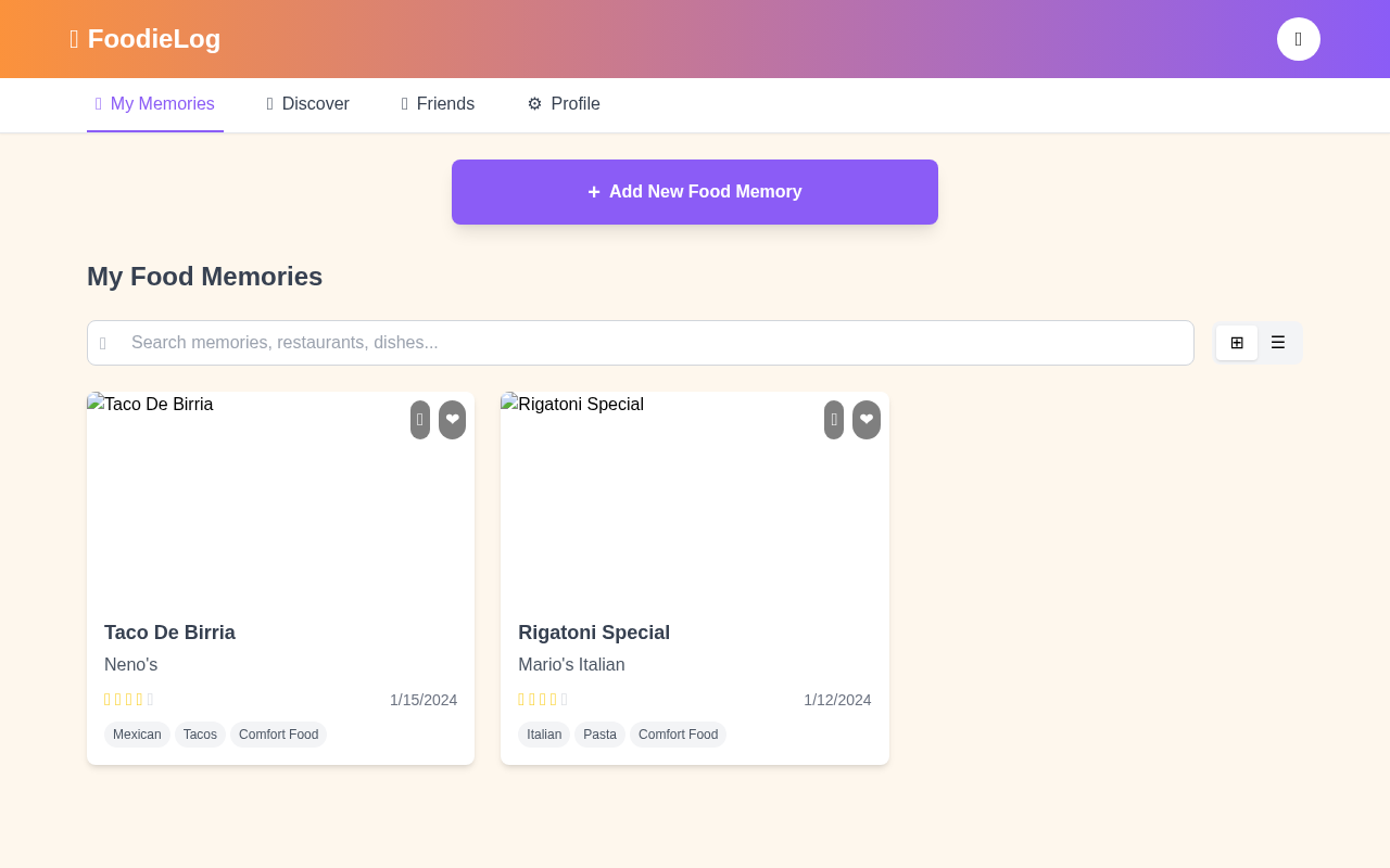 foodielog app