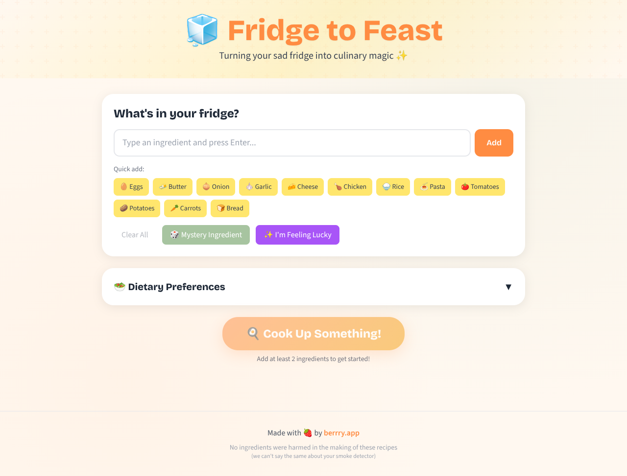 fridgetofeast app