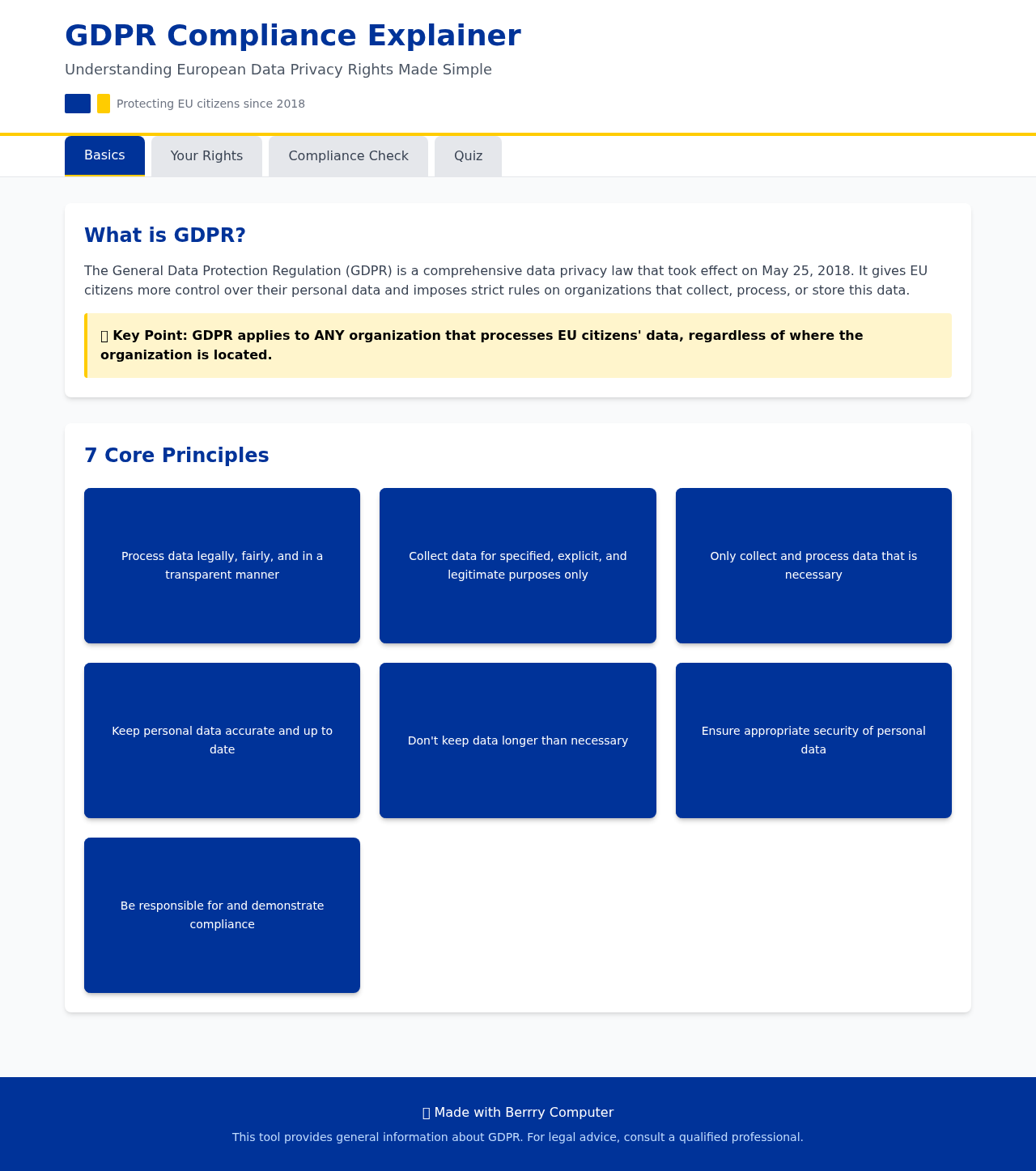 gdprexplainer app