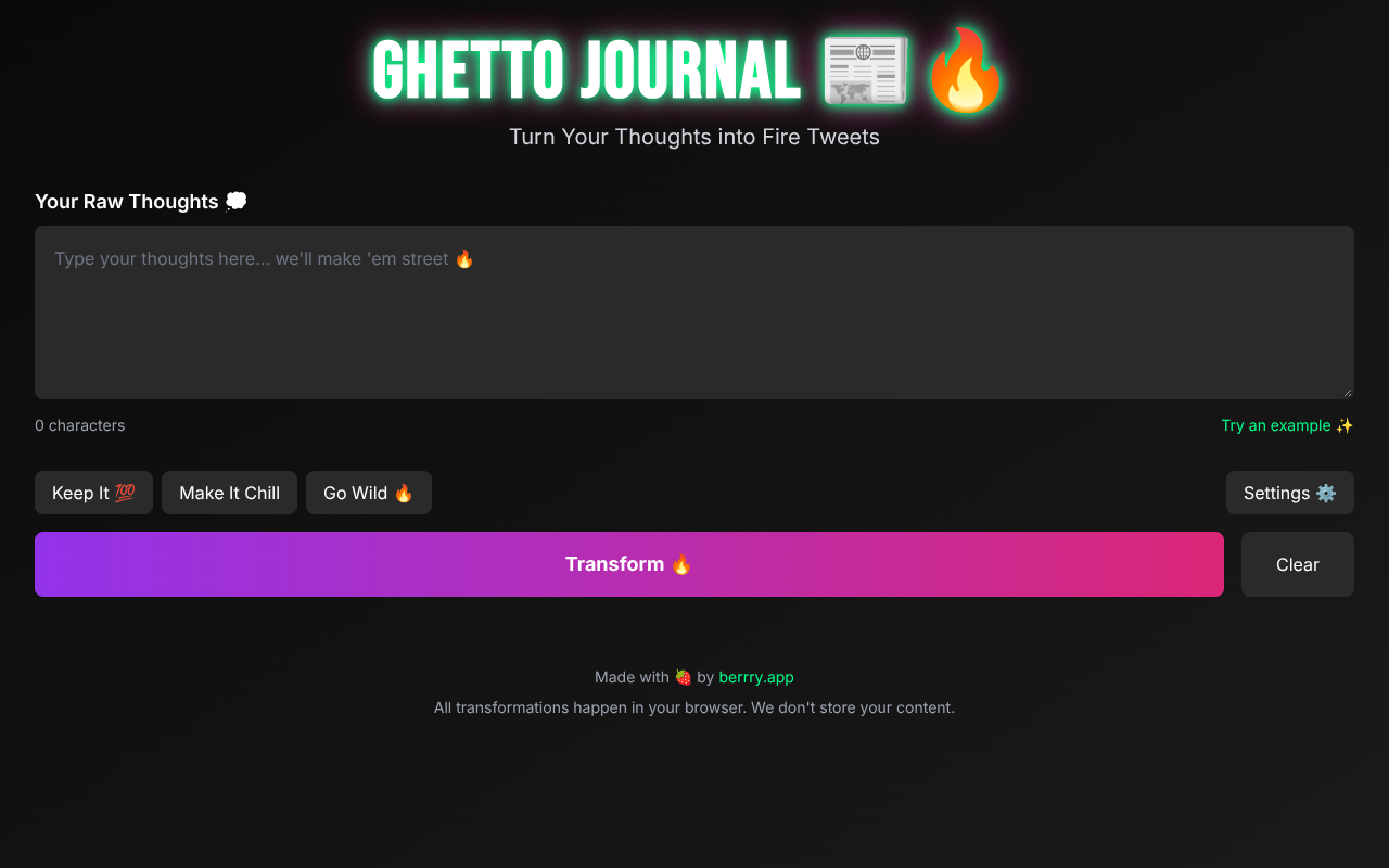 ghettojournal app