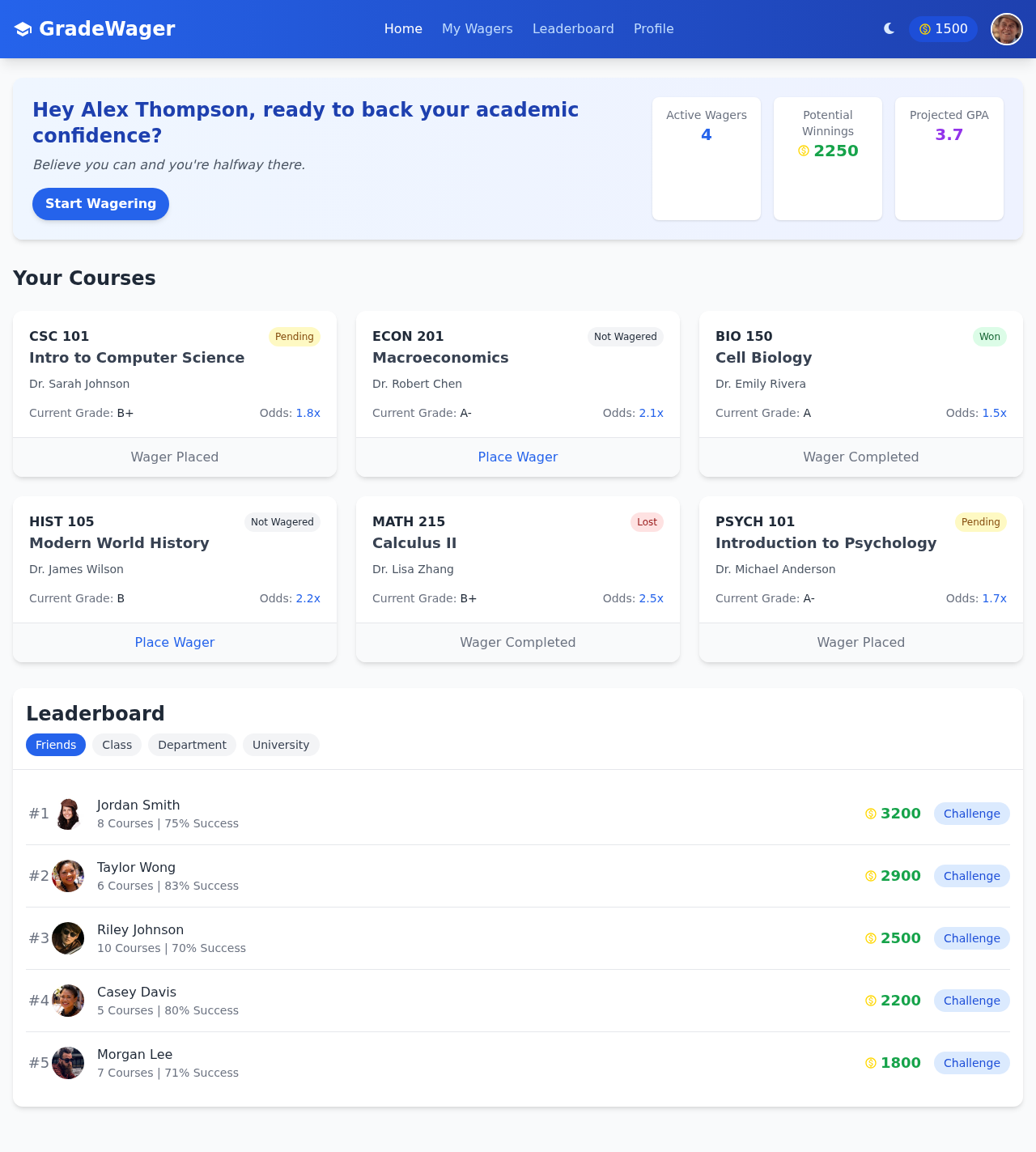 gradewager app