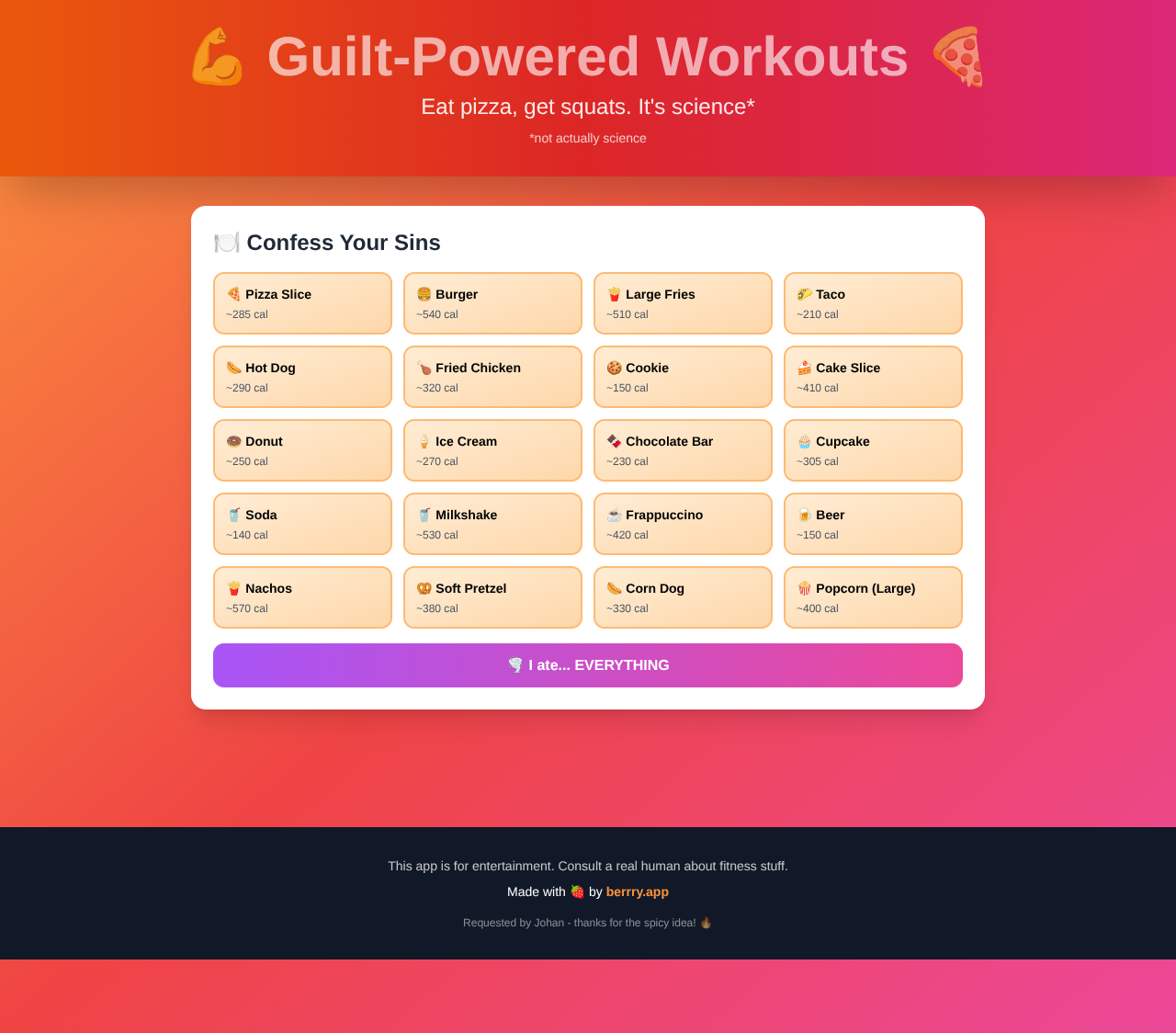 guiltworkout app