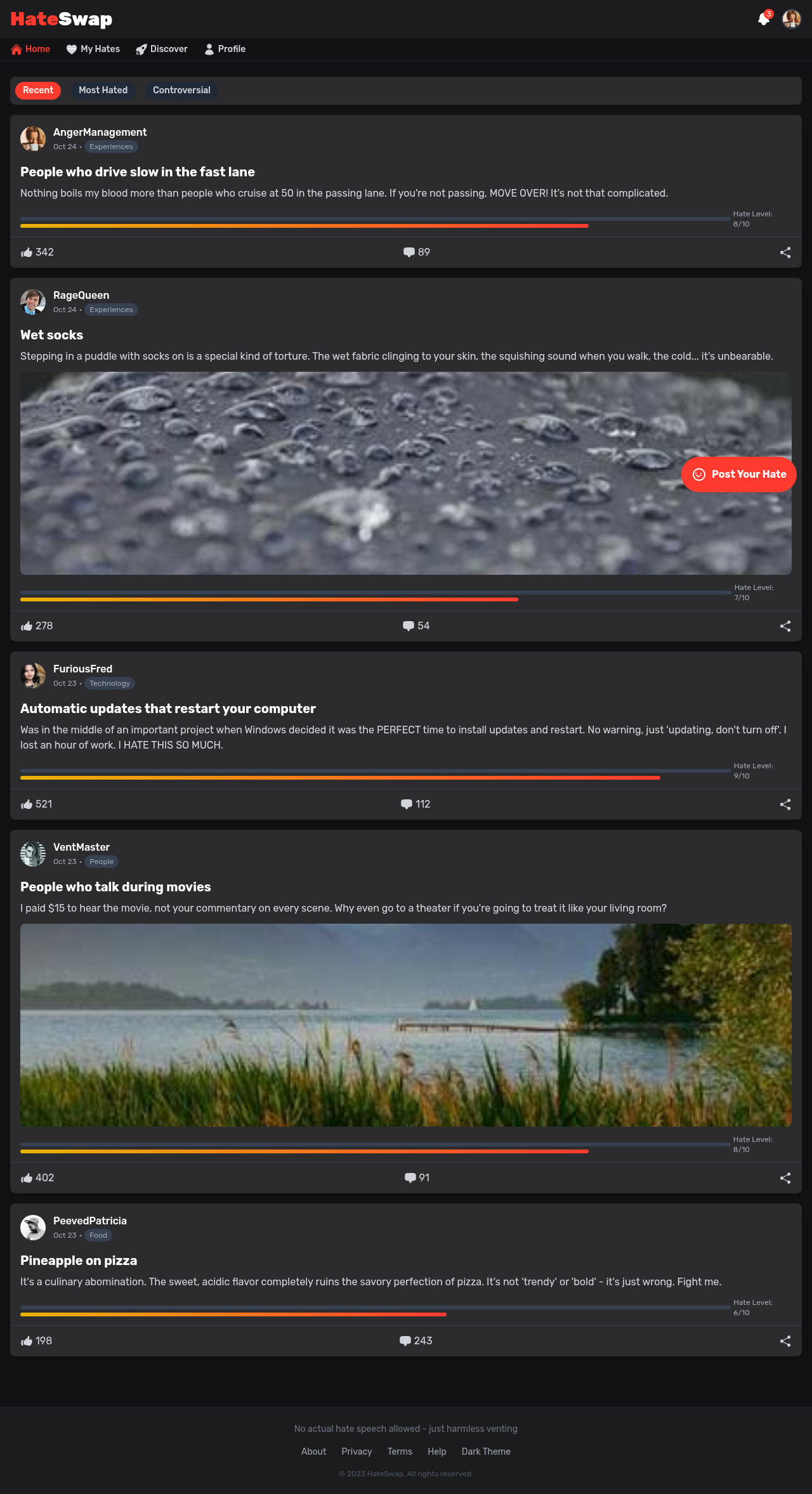hatespace app