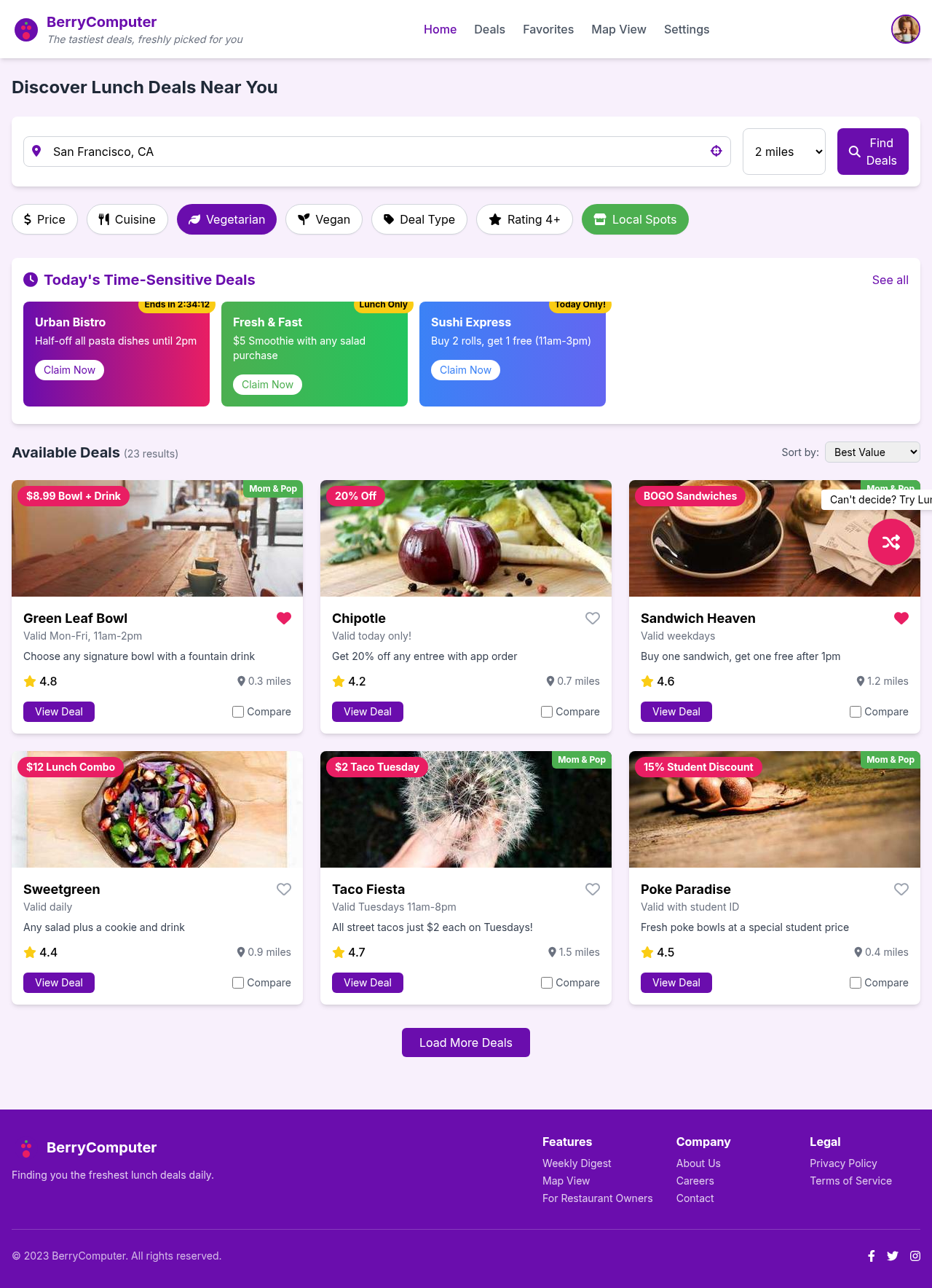 lunchdeals app