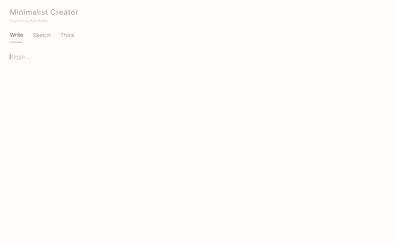 minimalcreator app