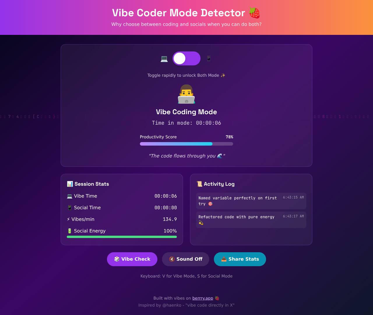 modedetector app