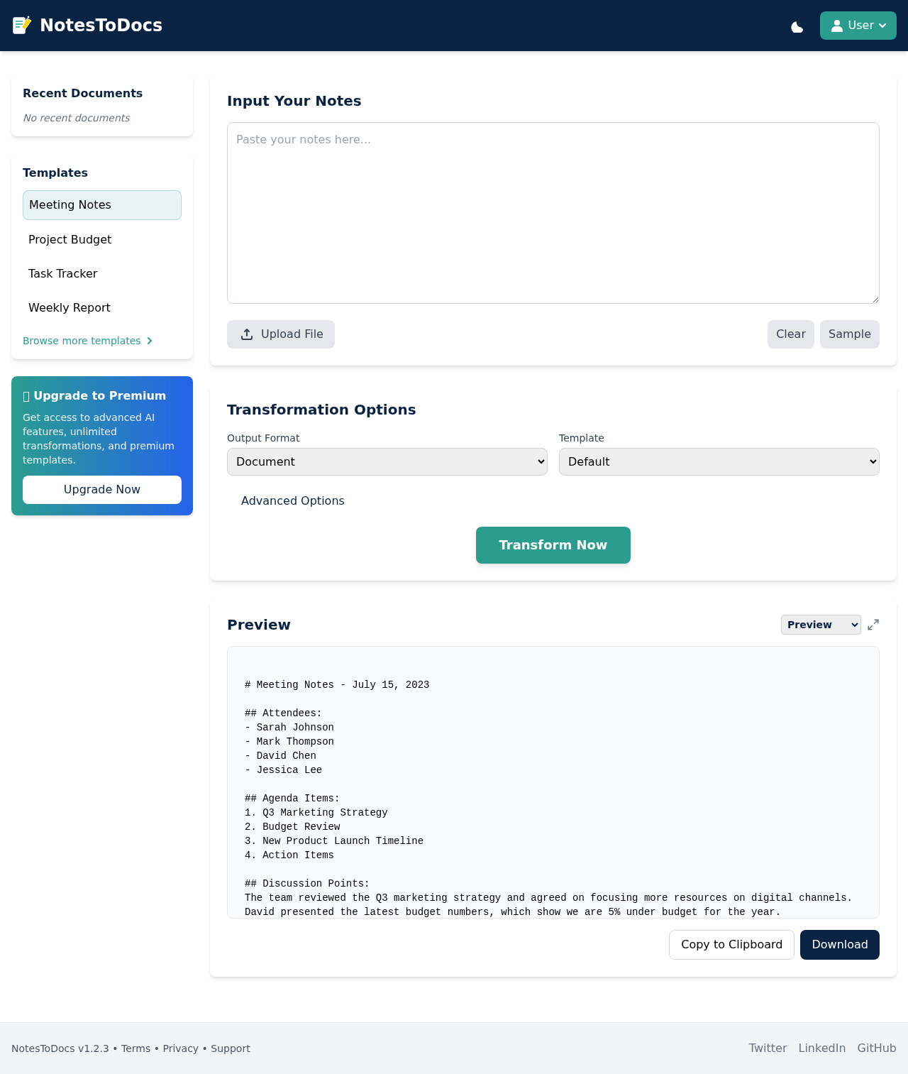 notestodocs app