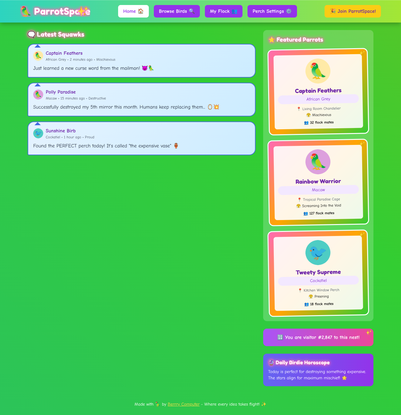 parrotspace app