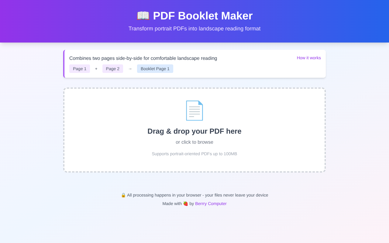 pdfbooklet app