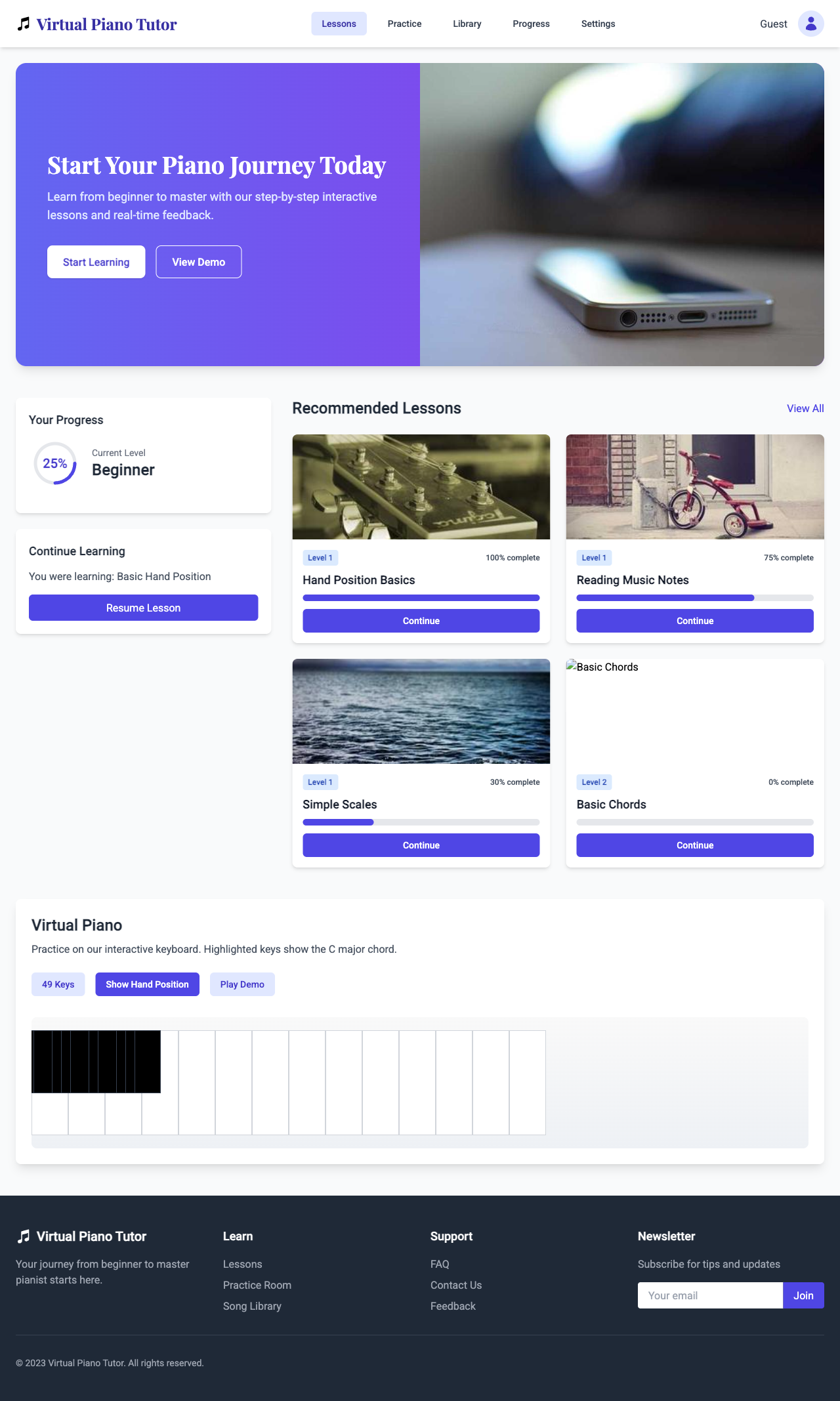 pianotutor app