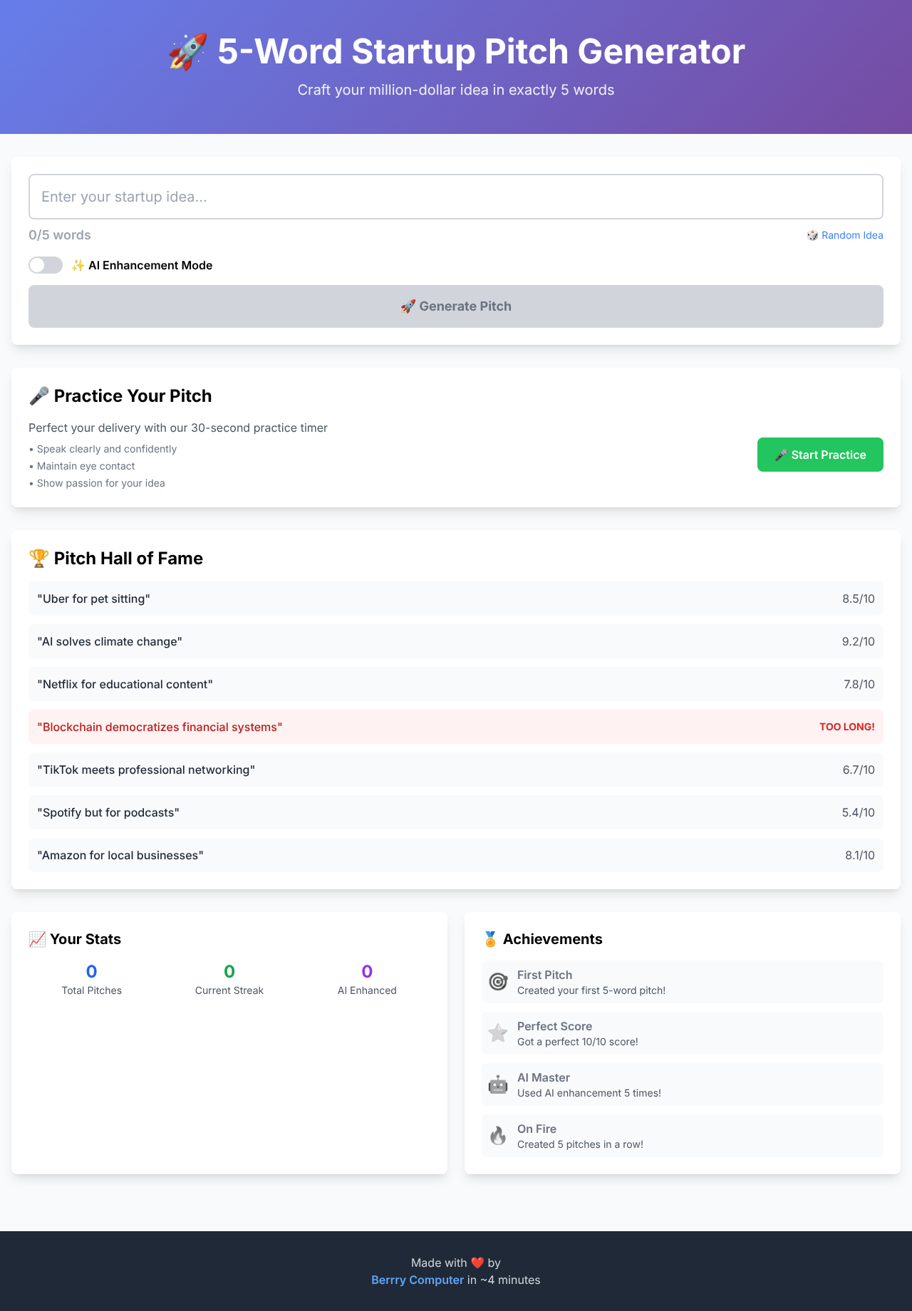pitchgenerator app