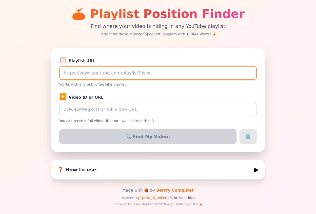 playlistfinder app