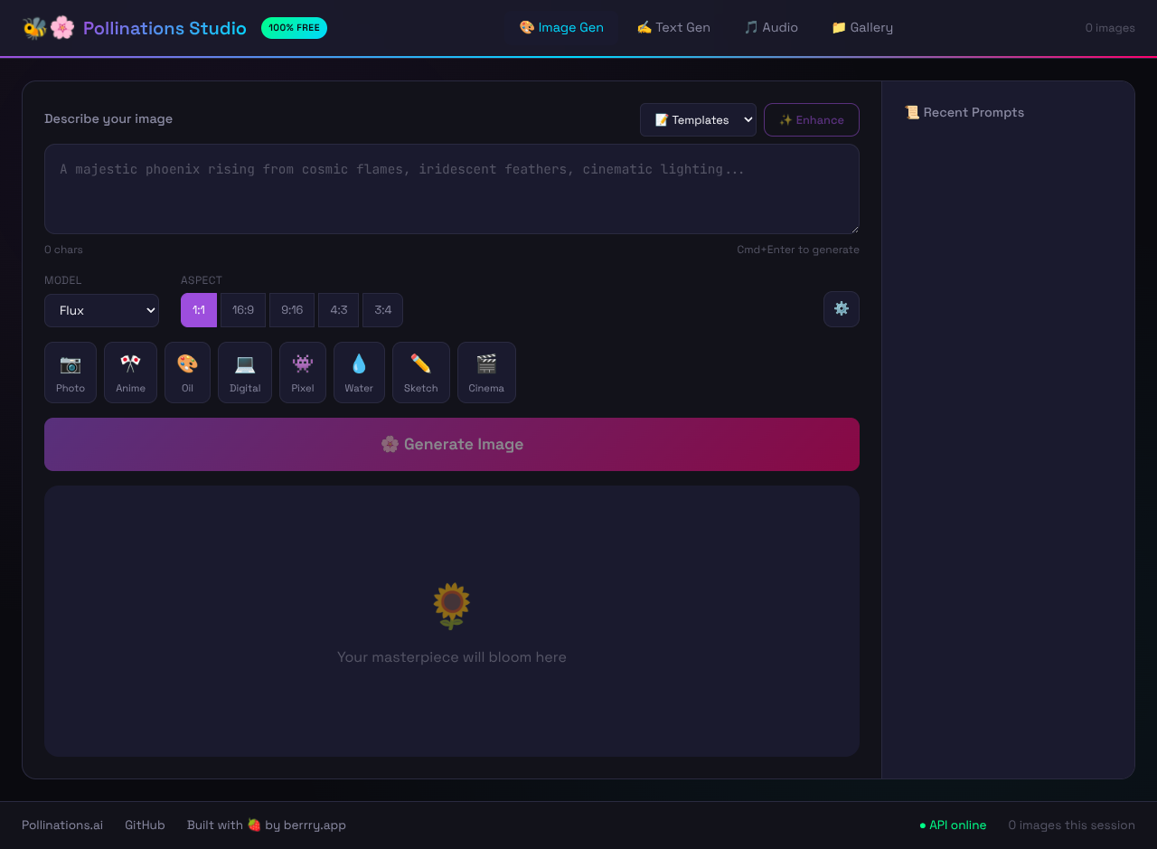 pollinationstudio app