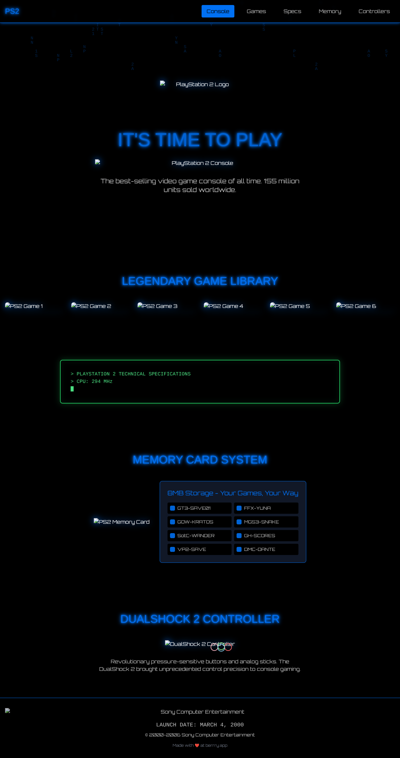 ps2memories app