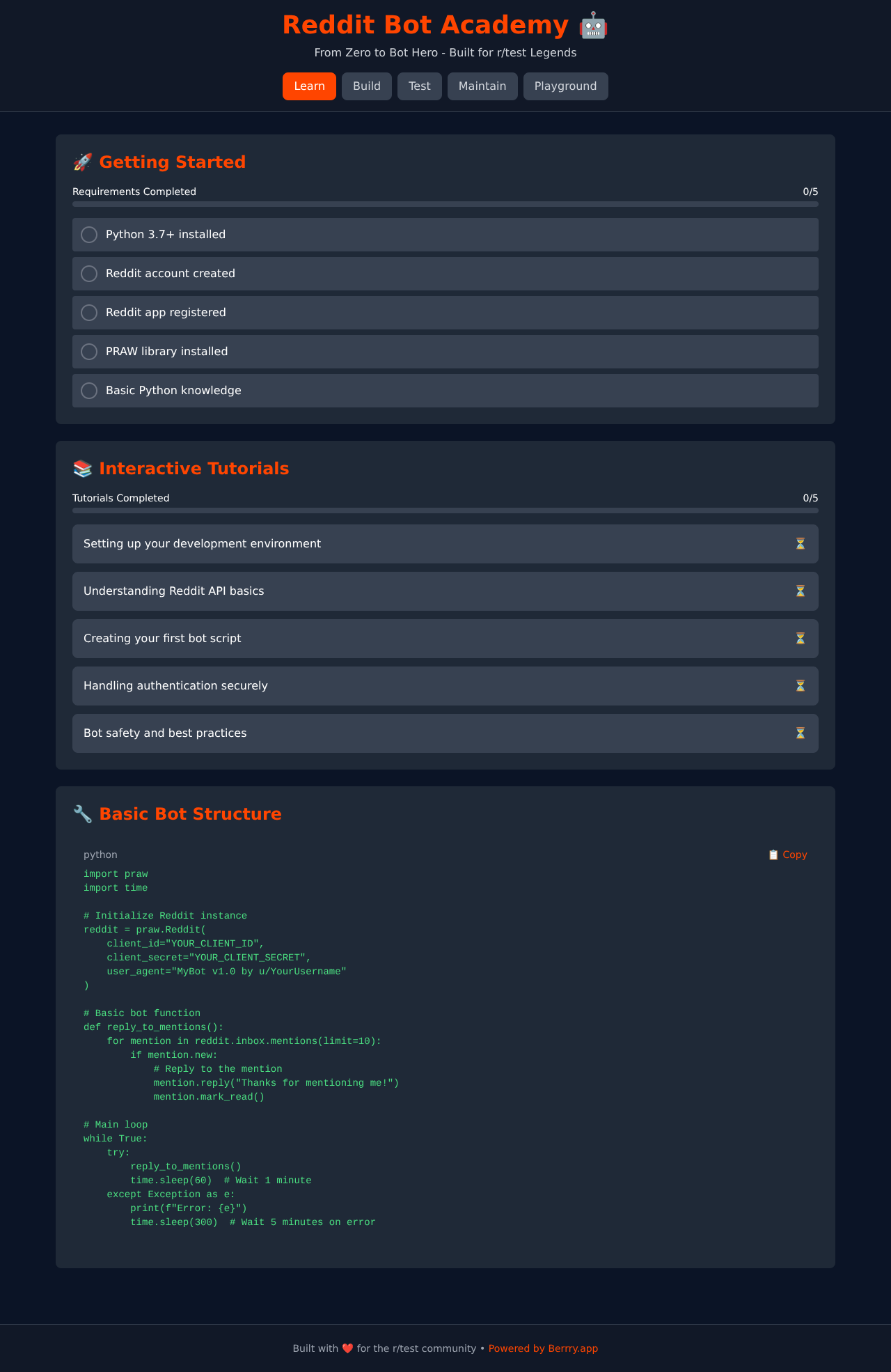 redditbot app