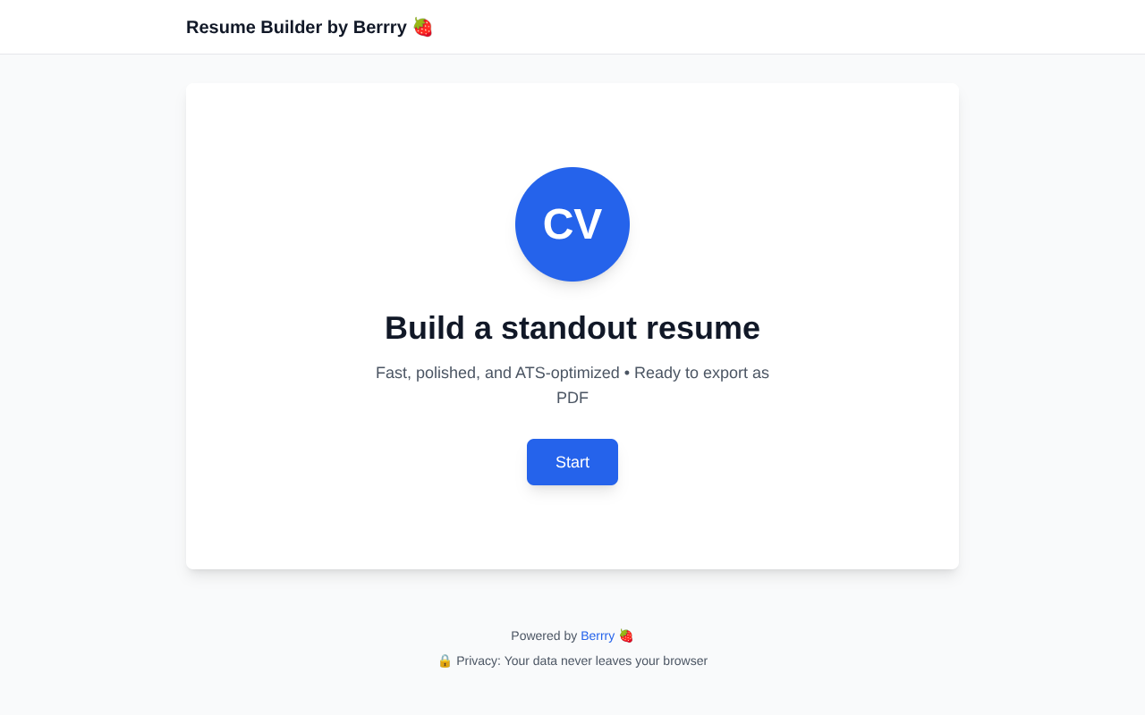 resumebuilder app