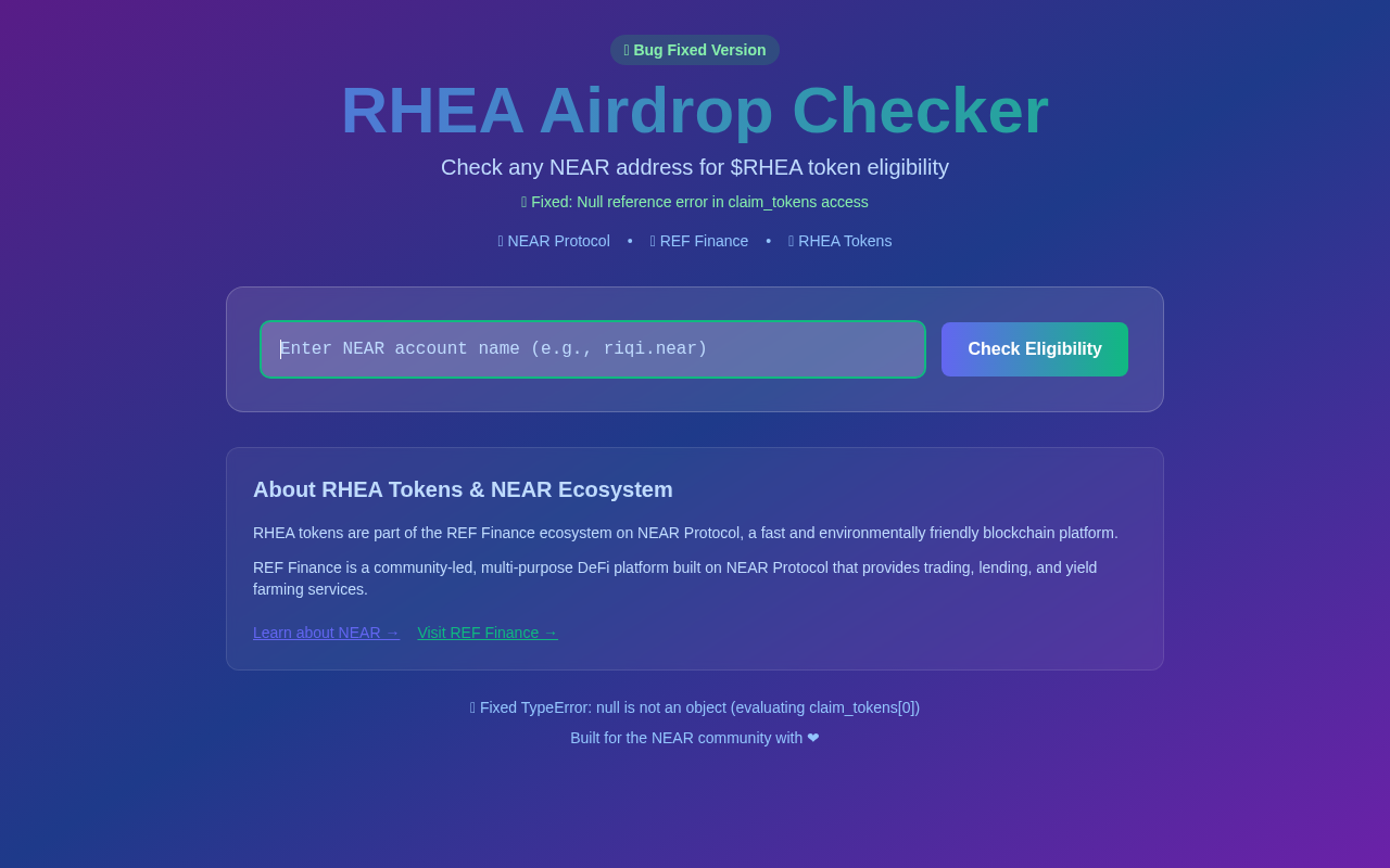 rhea-fixed app