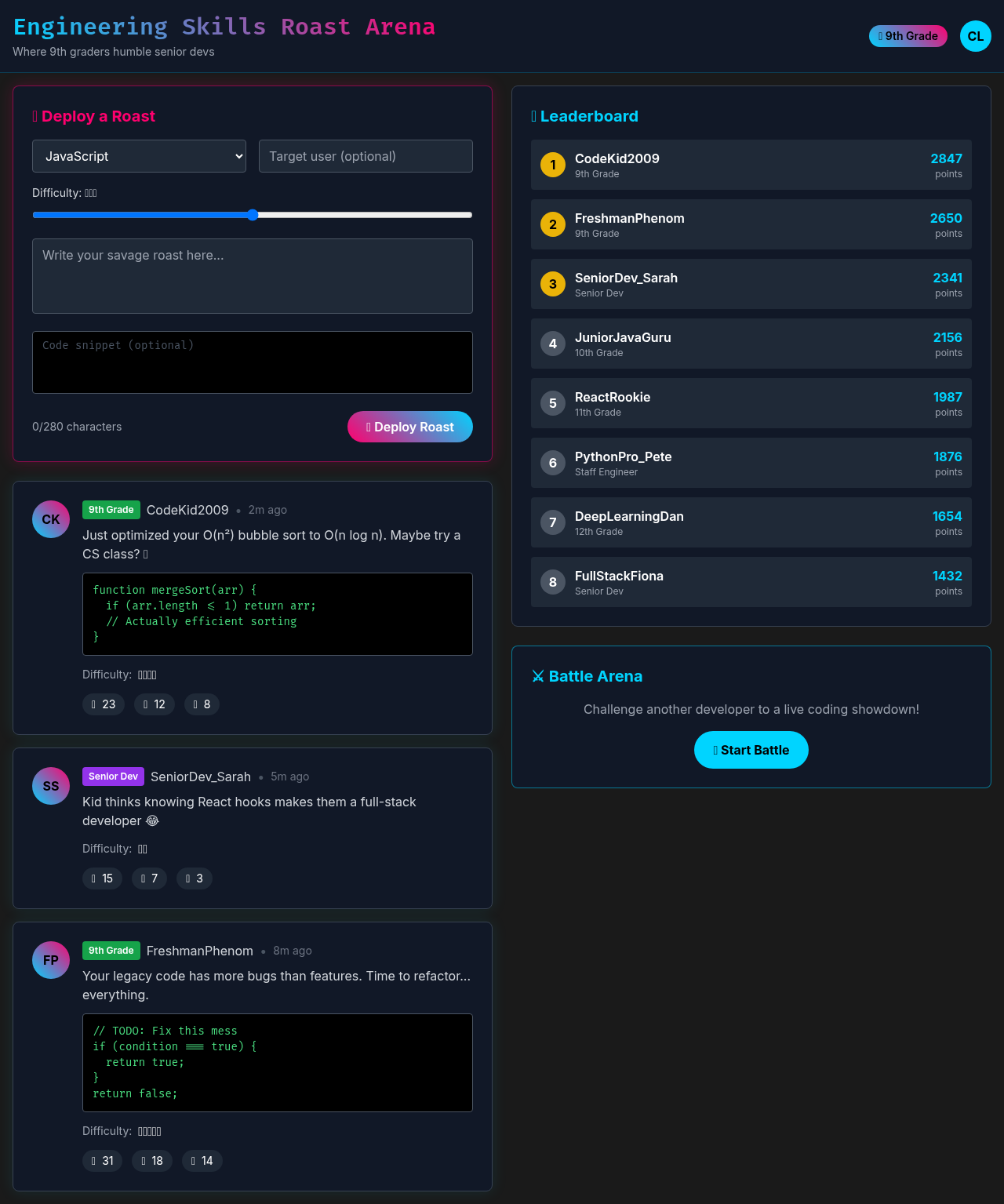 roastcode app