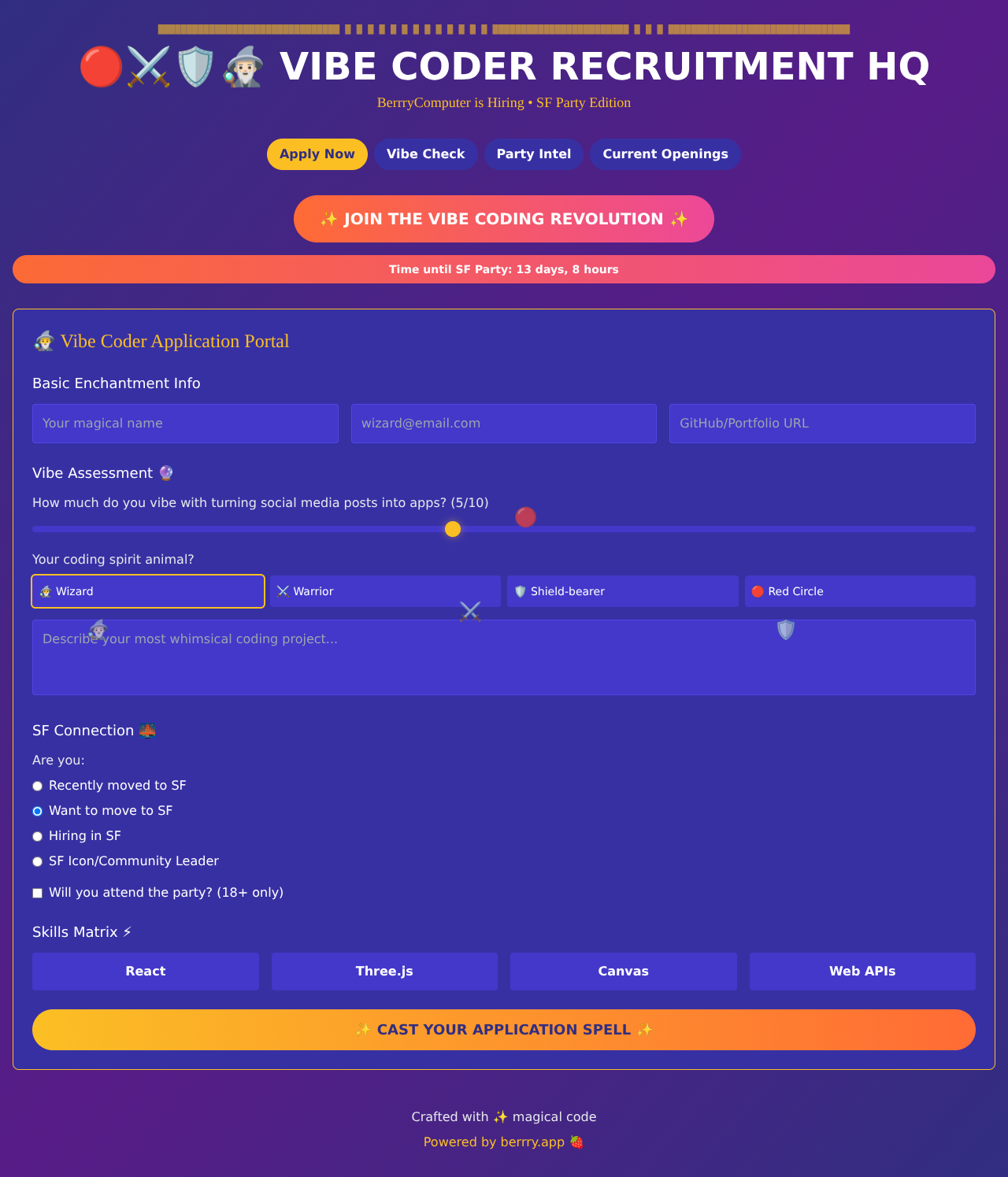 sfpartyhiring app