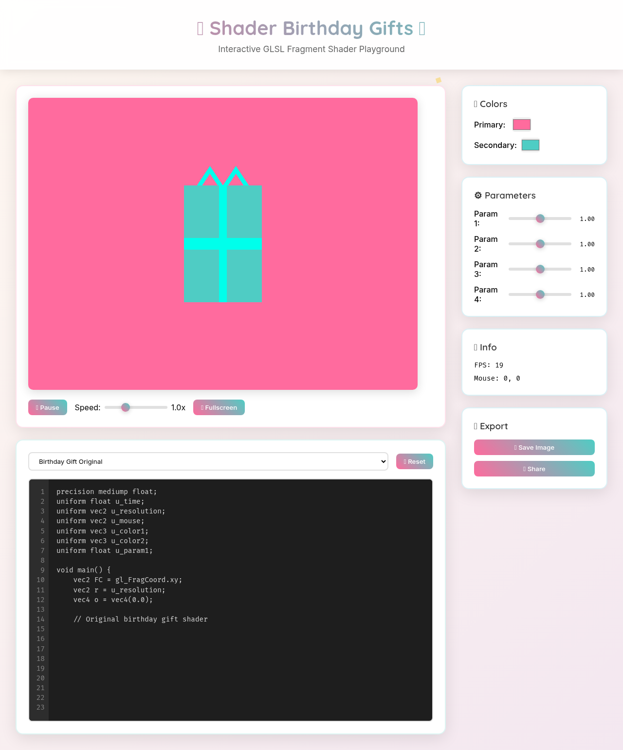 shadergifts app