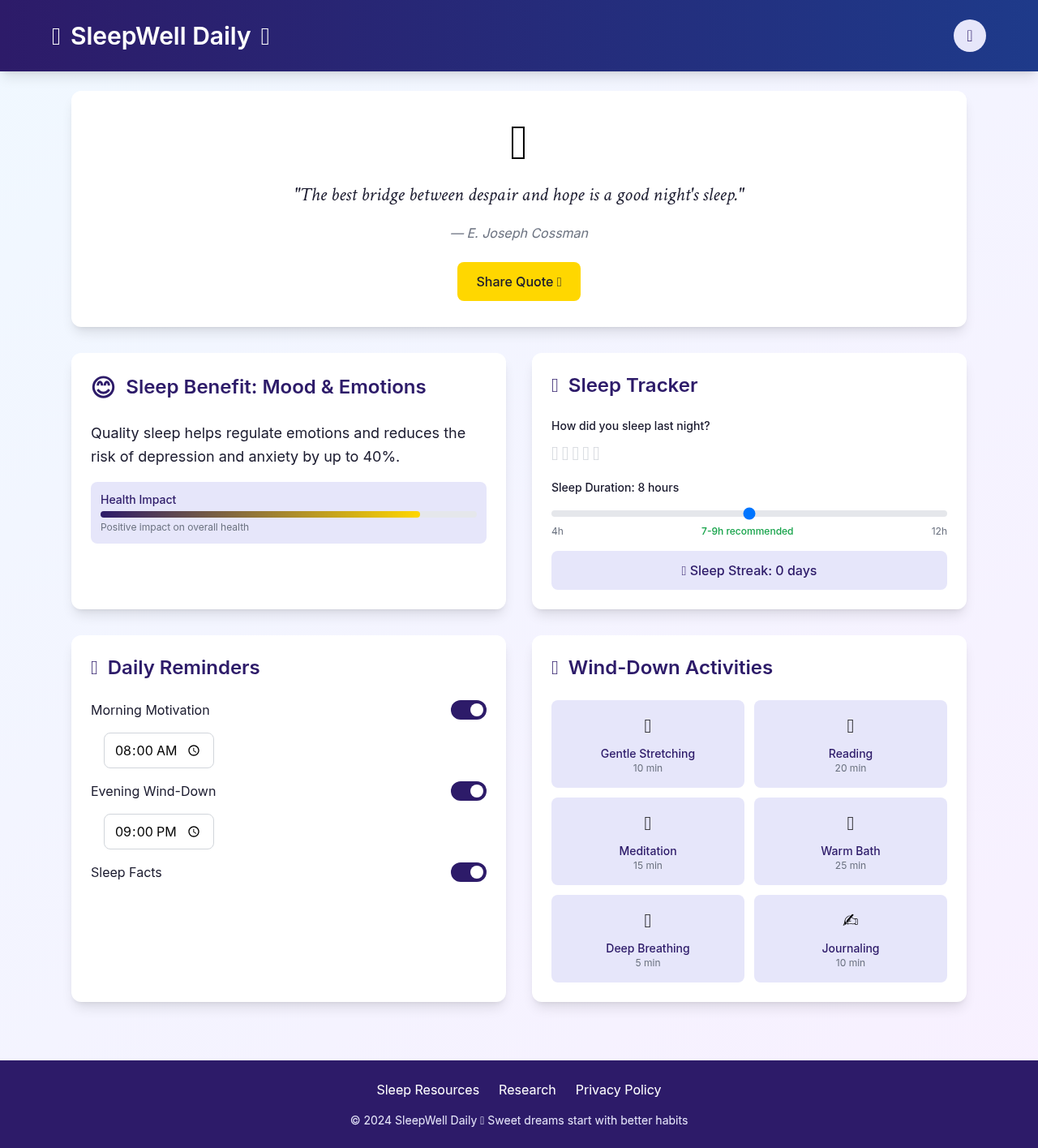 sleepwell app