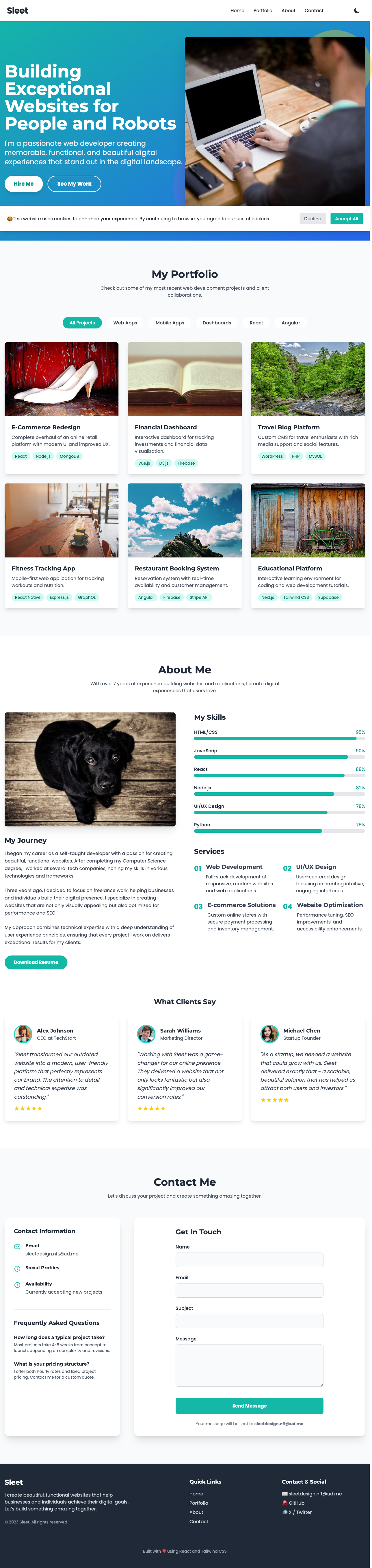 sleetfolio app