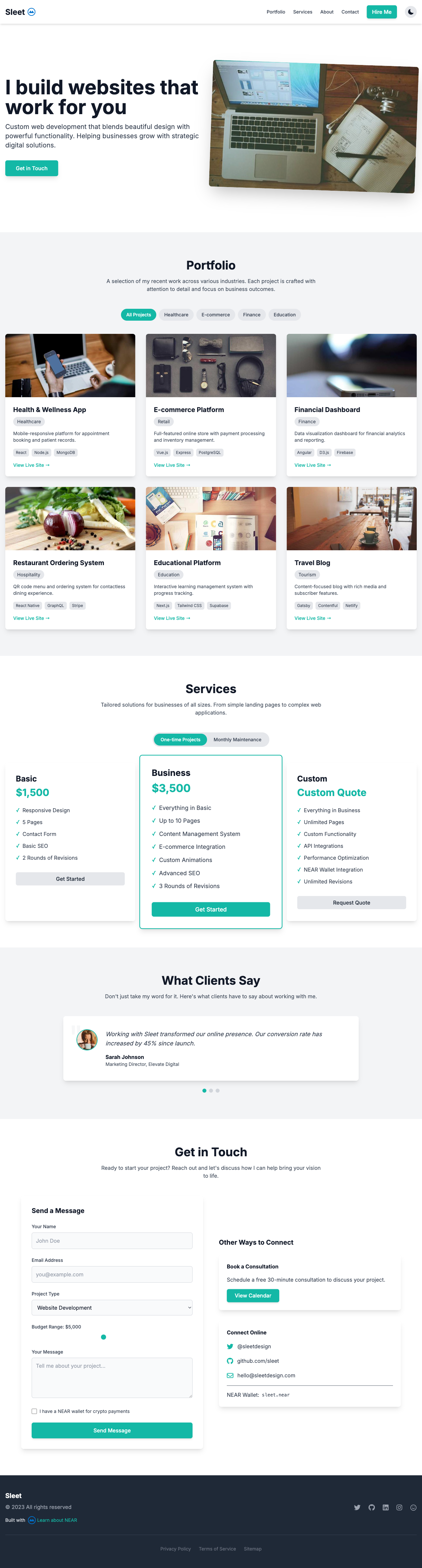 sleetweb app