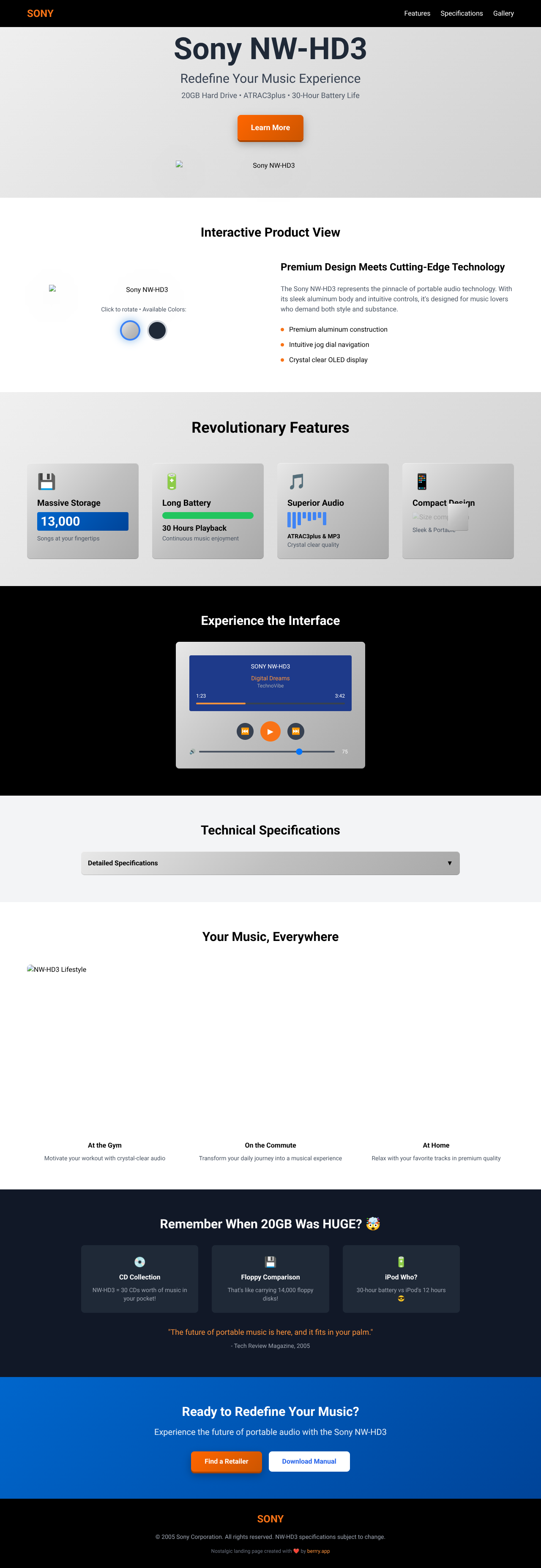sonynwhd3 app