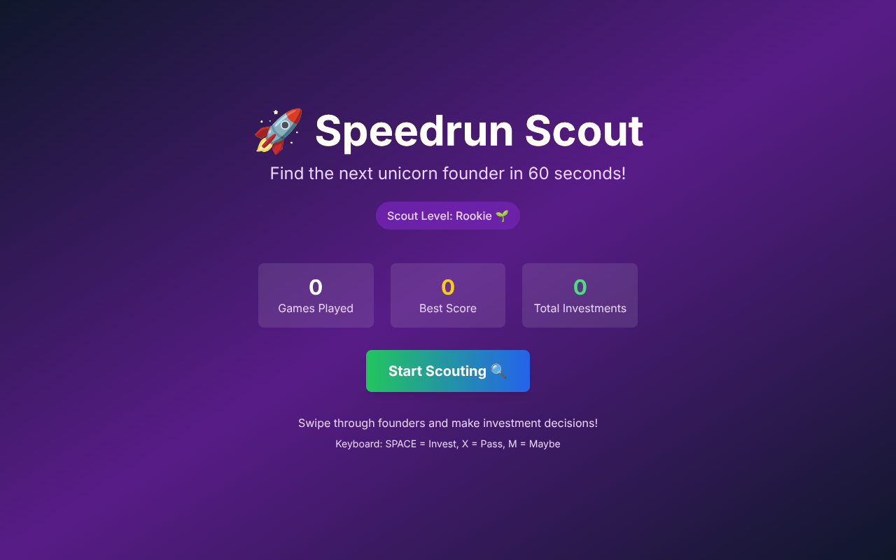 speedrunnscout app