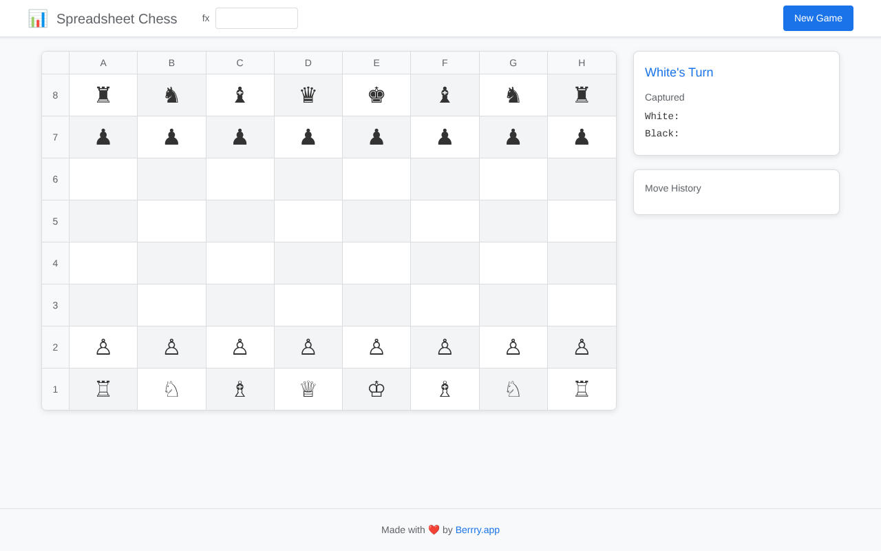 spreadsheetchess app