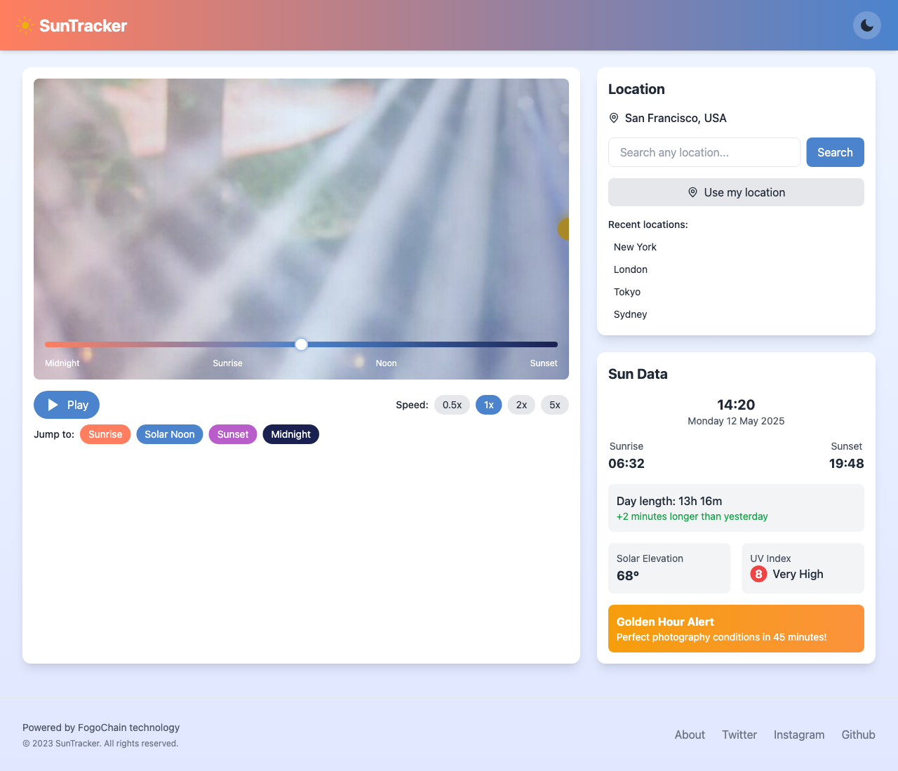 suntrack app
