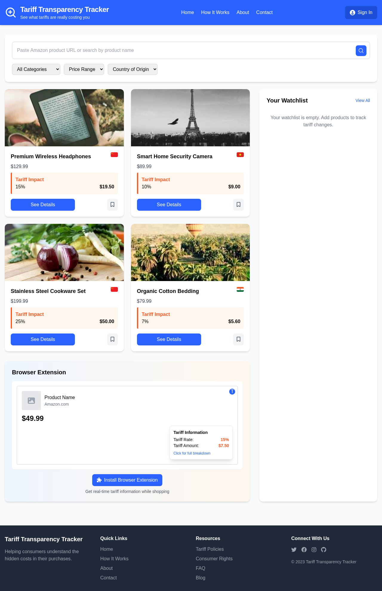 tariffscan app